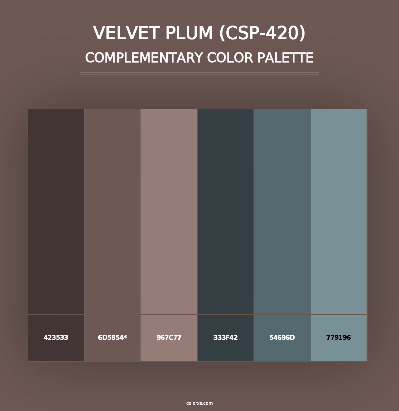 Velvet Plum (CSP-420) - Complementary Color Palette