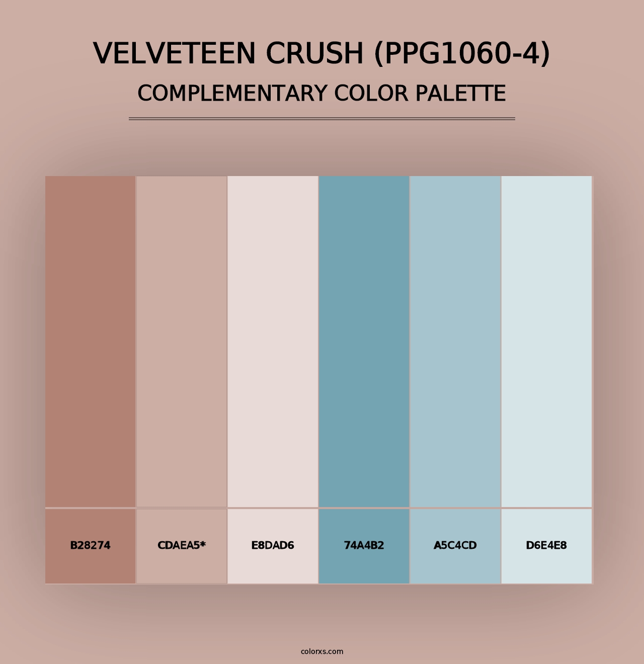 Velveteen Crush (PPG1060-4) - Complementary Color Palette