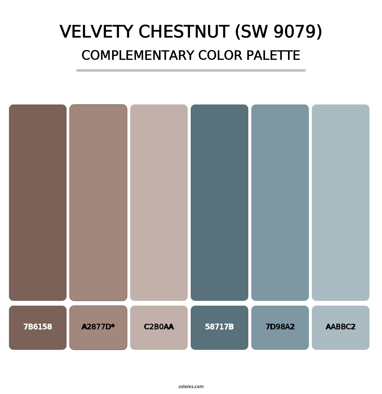 Velvety Chestnut (SW 9079) - Complementary Color Palette