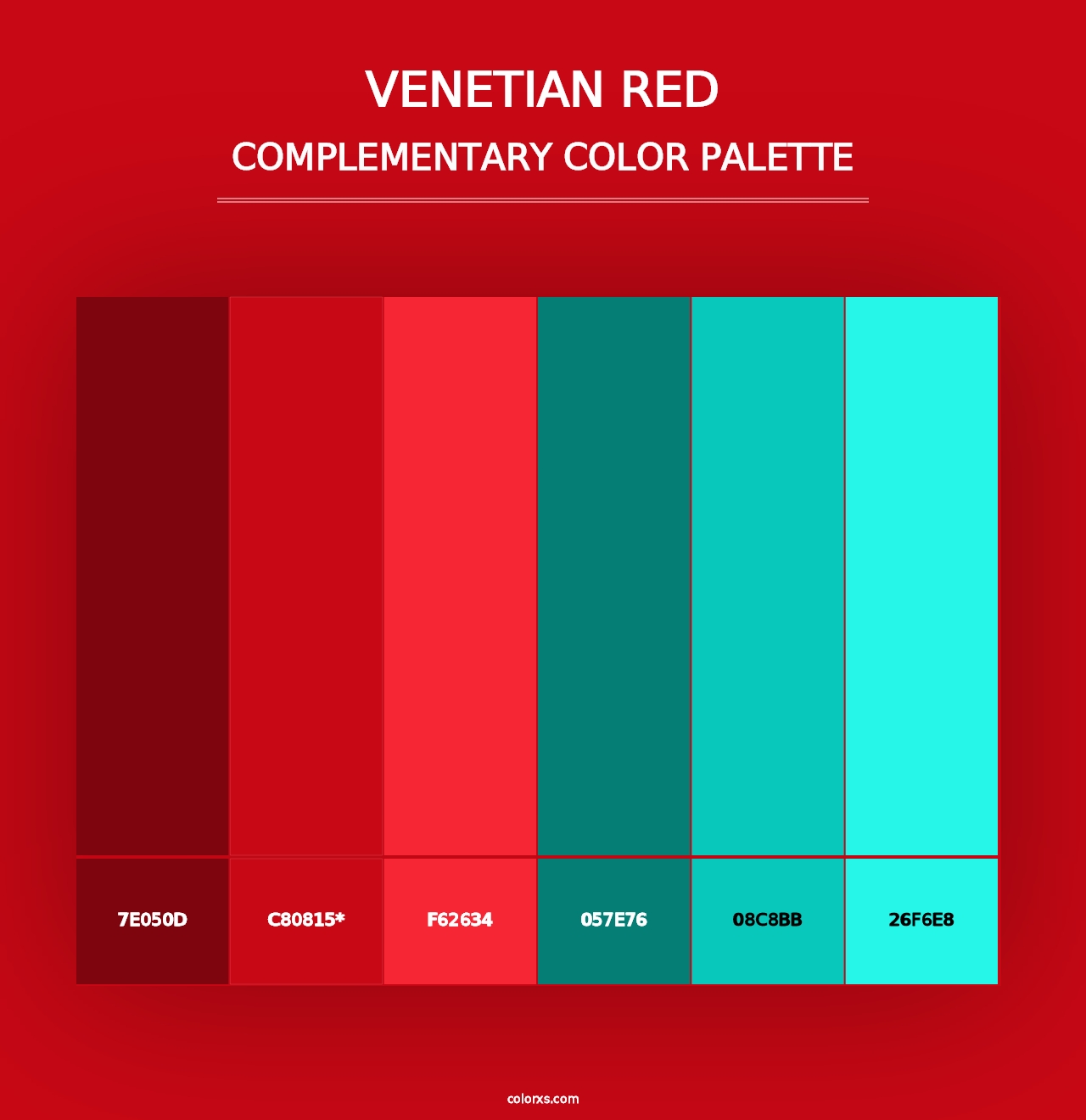 Venetian Red - Complementary Color Palette