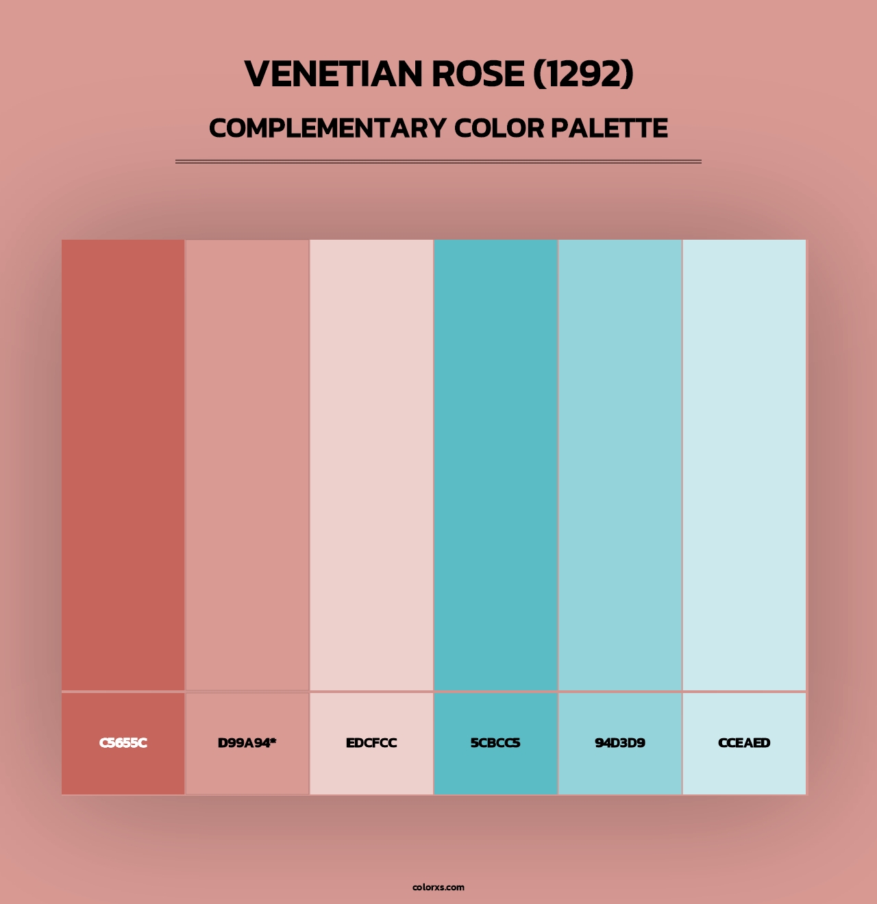 Venetian Rose (1292) - Complementary Color Palette