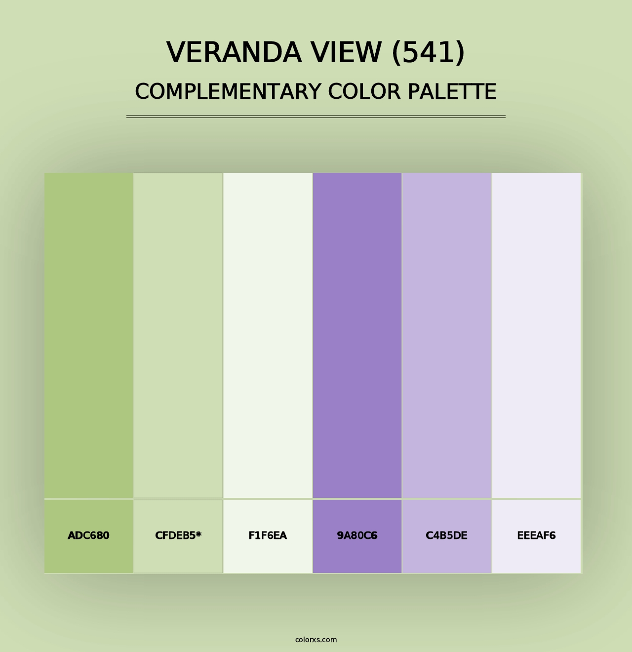 Veranda View (541) - Complementary Color Palette