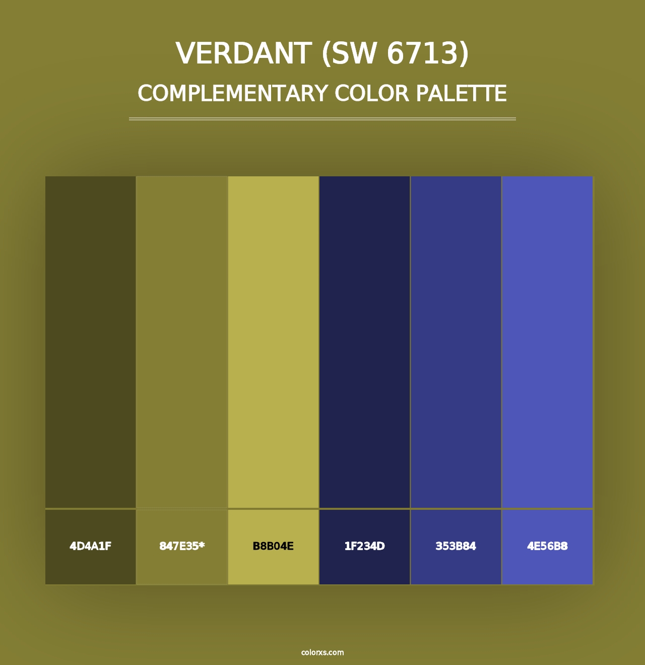 Verdant (SW 6713) - Complementary Color Palette