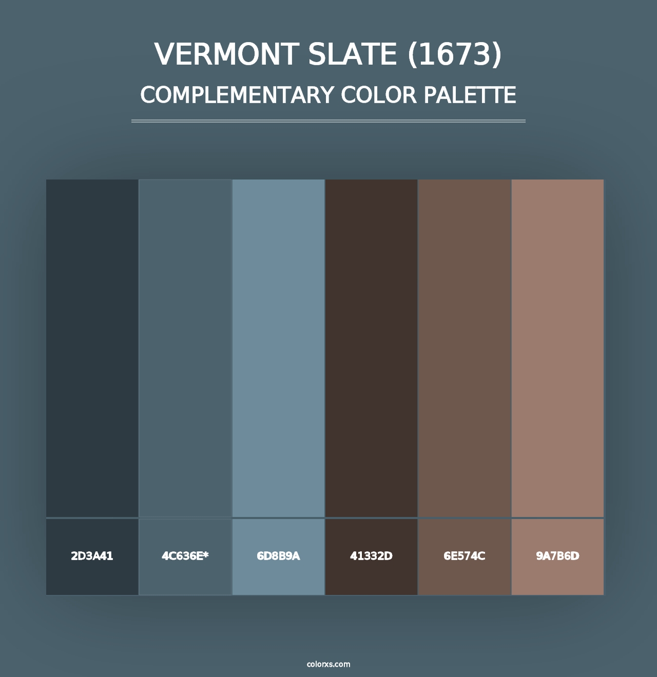 Vermont Slate (1673) - Complementary Color Palette