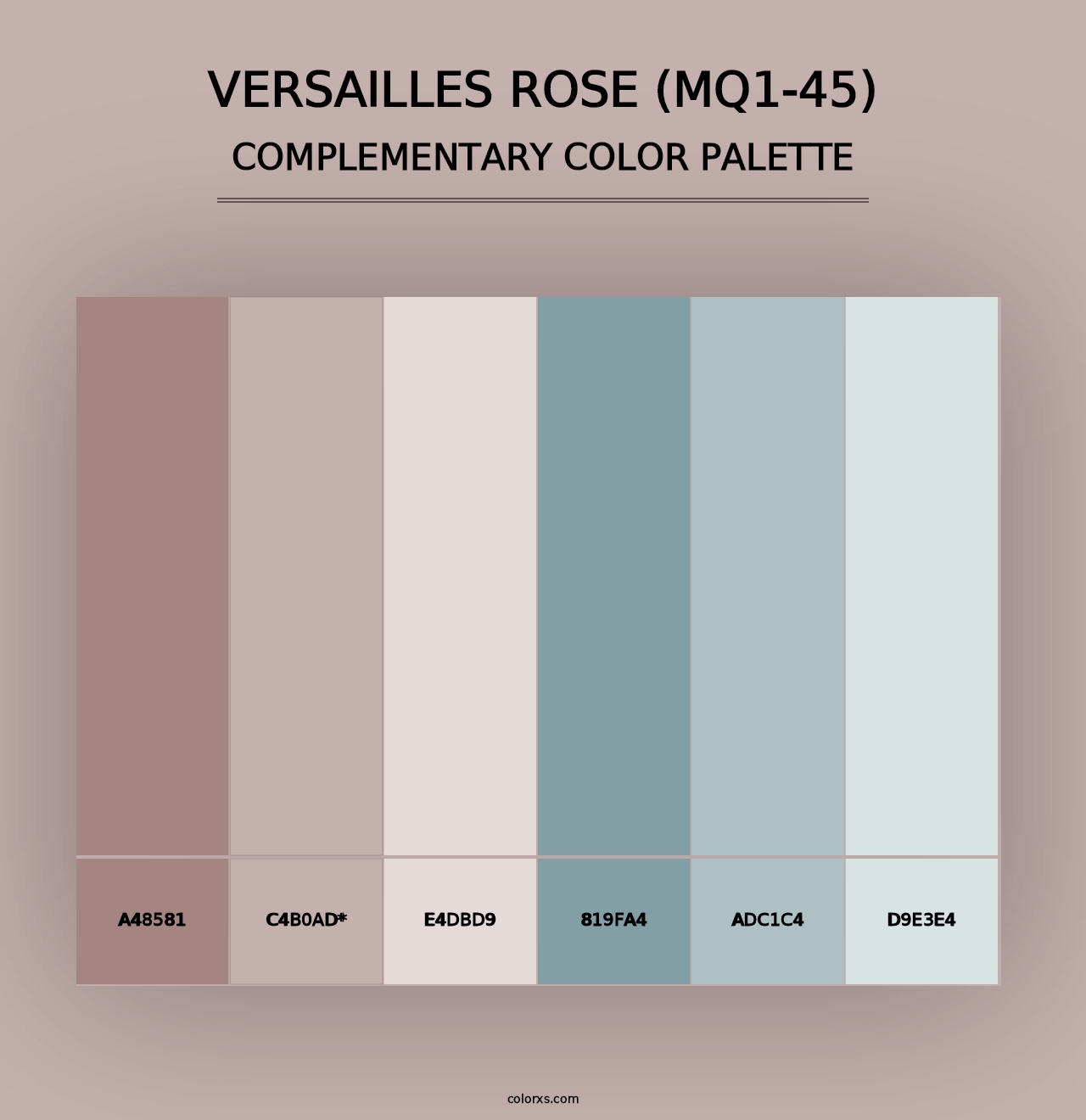 Versailles Rose (MQ1-45) - Complementary Color Palette