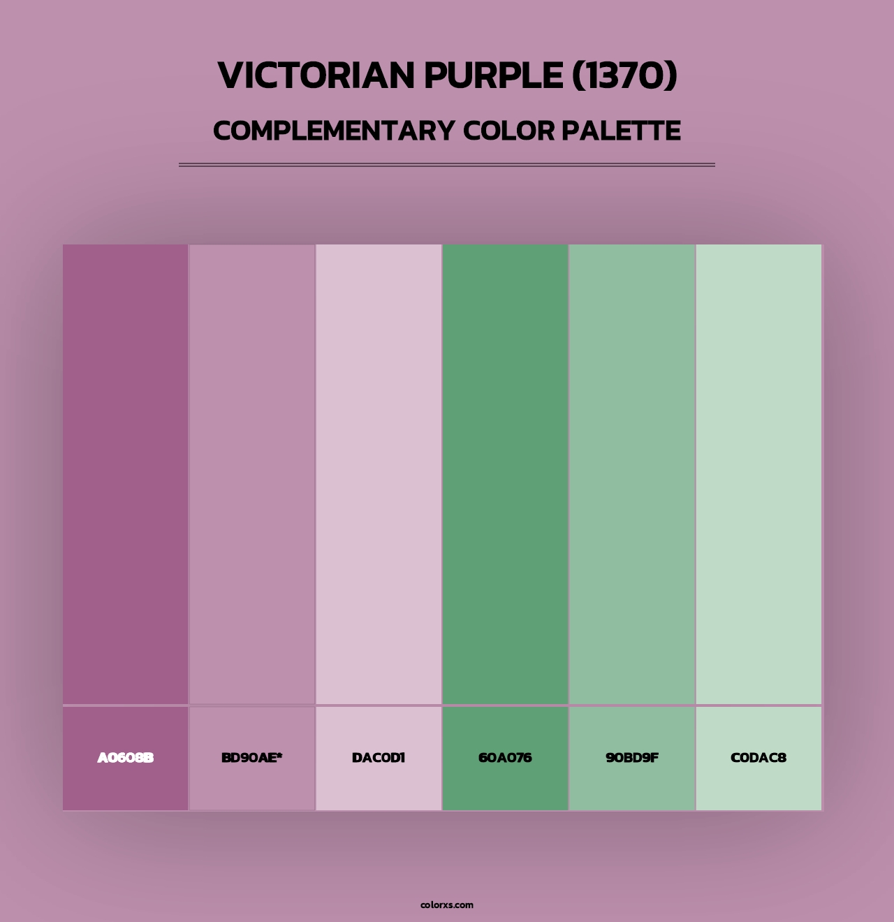 Victorian Purple (1370) - Complementary Color Palette