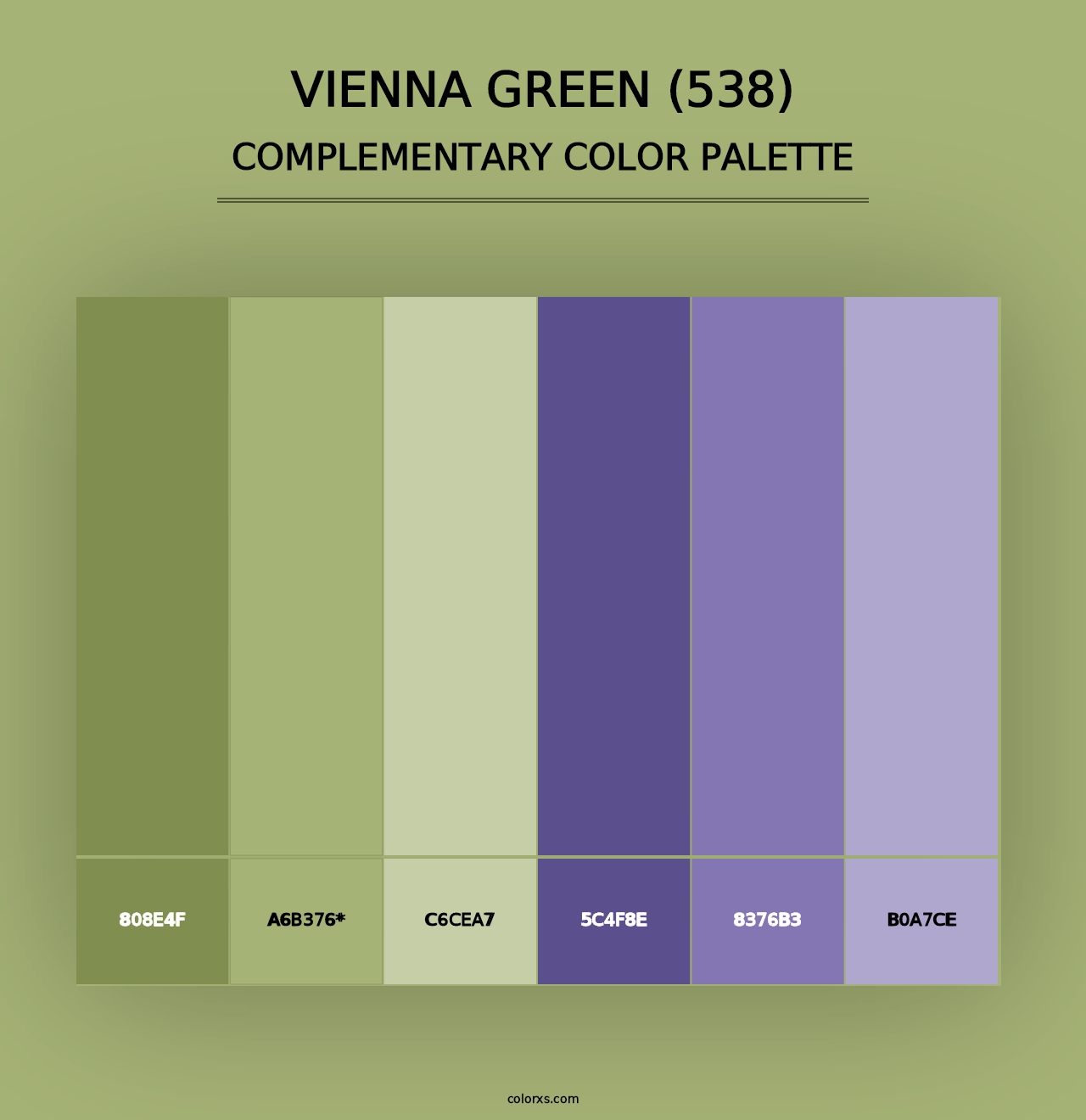 Vienna Green (538) - Complementary Color Palette