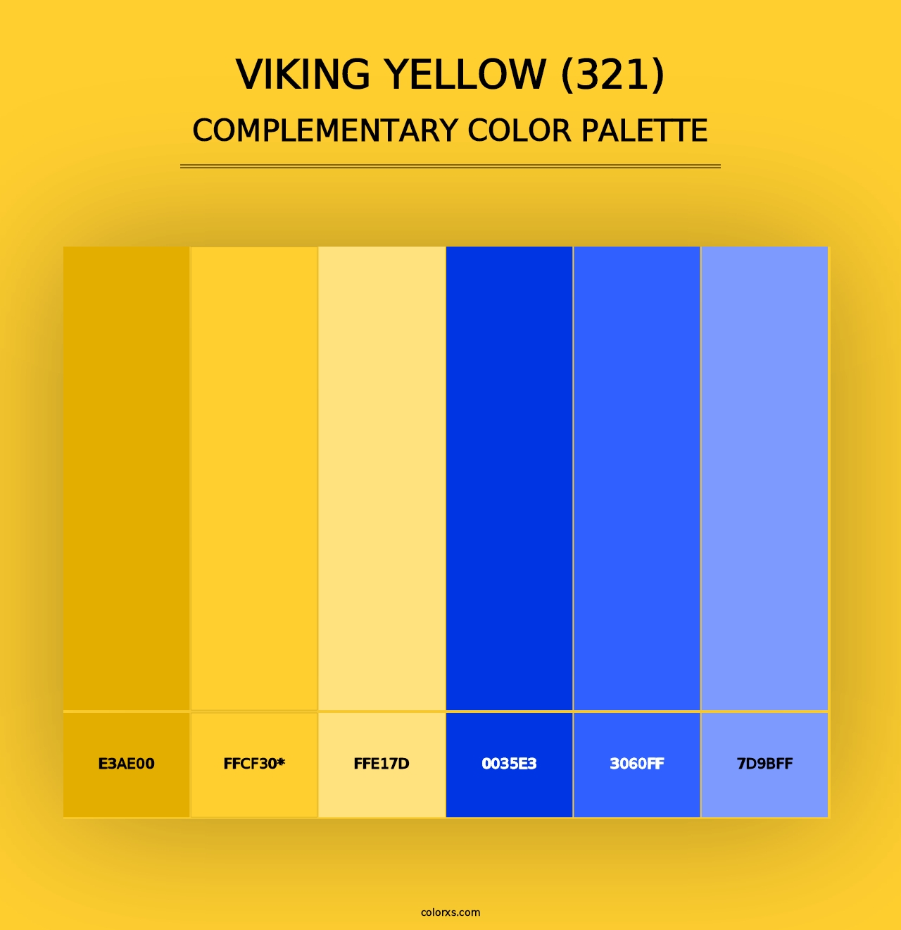 Viking Yellow (321) - Complementary Color Palette