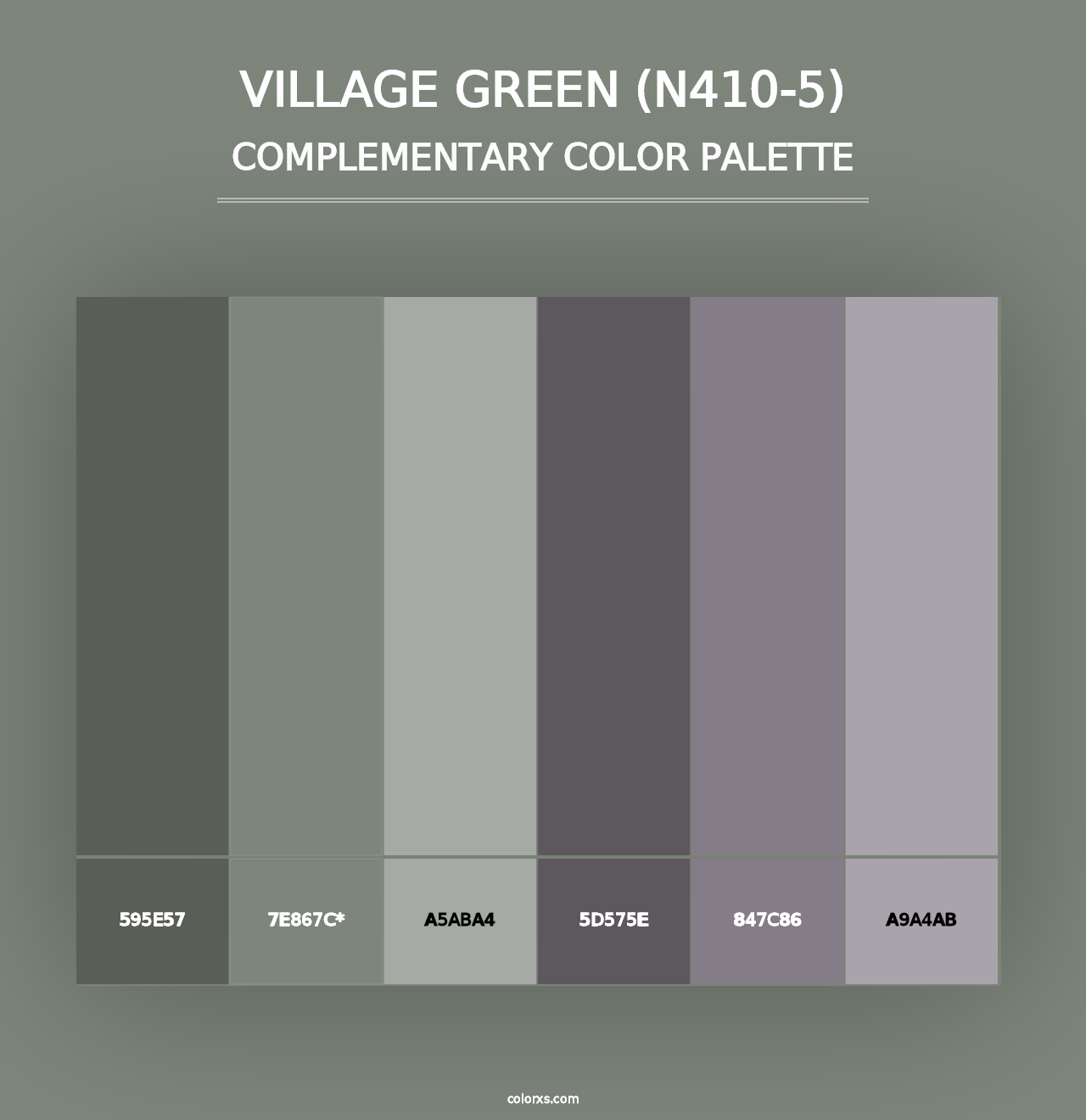 Village Green (N410-5) - Complementary Color Palette