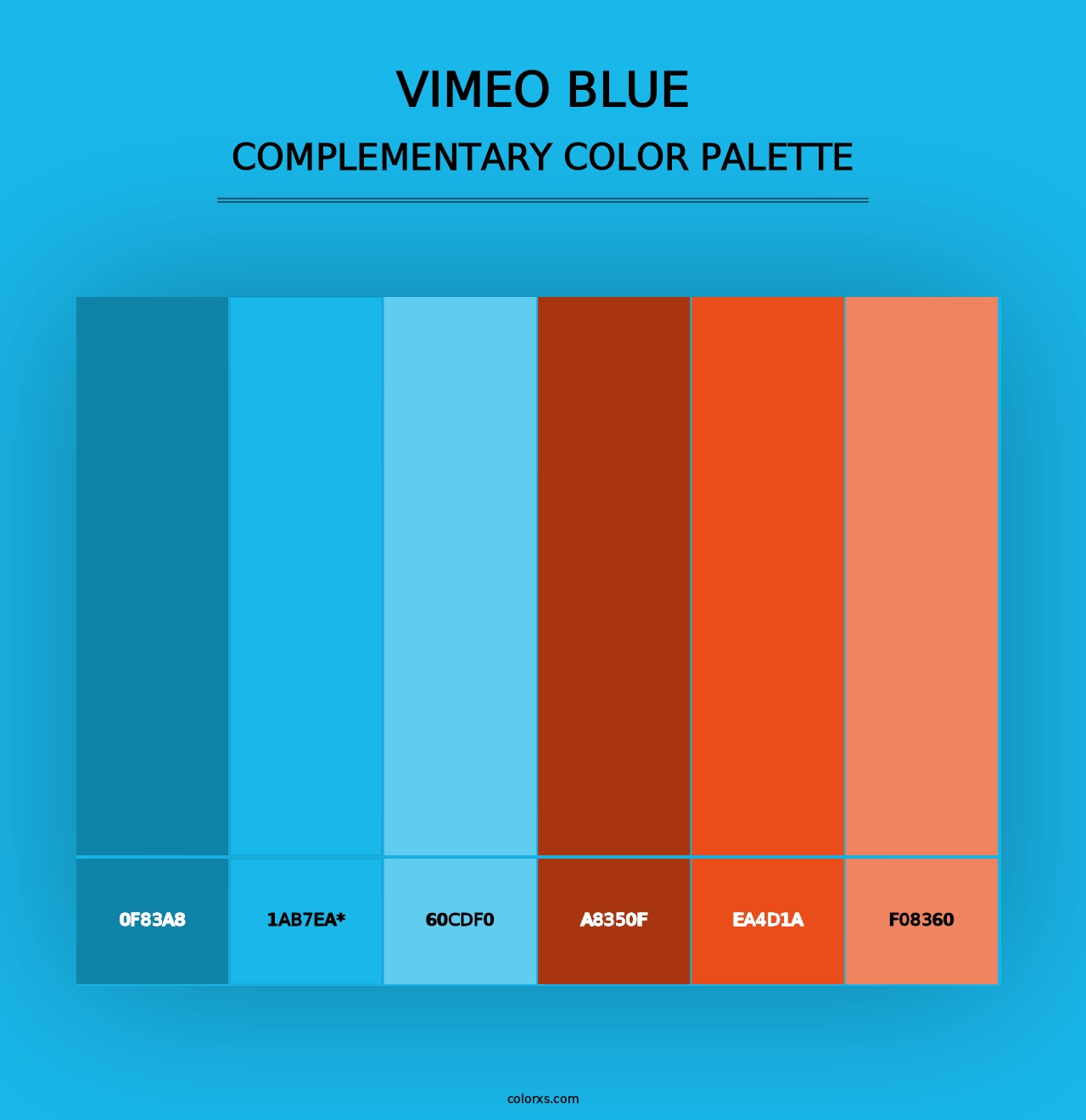 Vimeo Blue - Complementary Color Palette