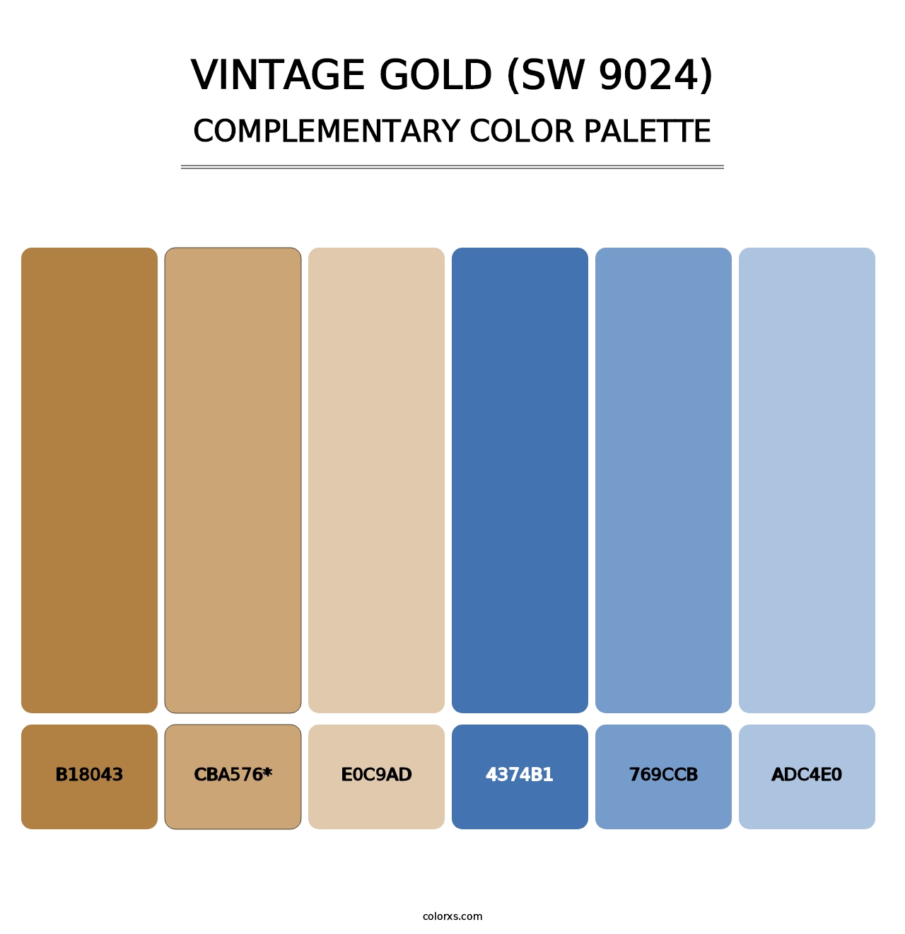 Vintage Gold (SW 9024) - Complementary Color Palette