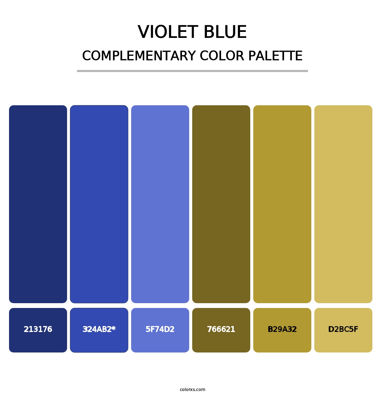 Violet Blue - Complementary Color Palette