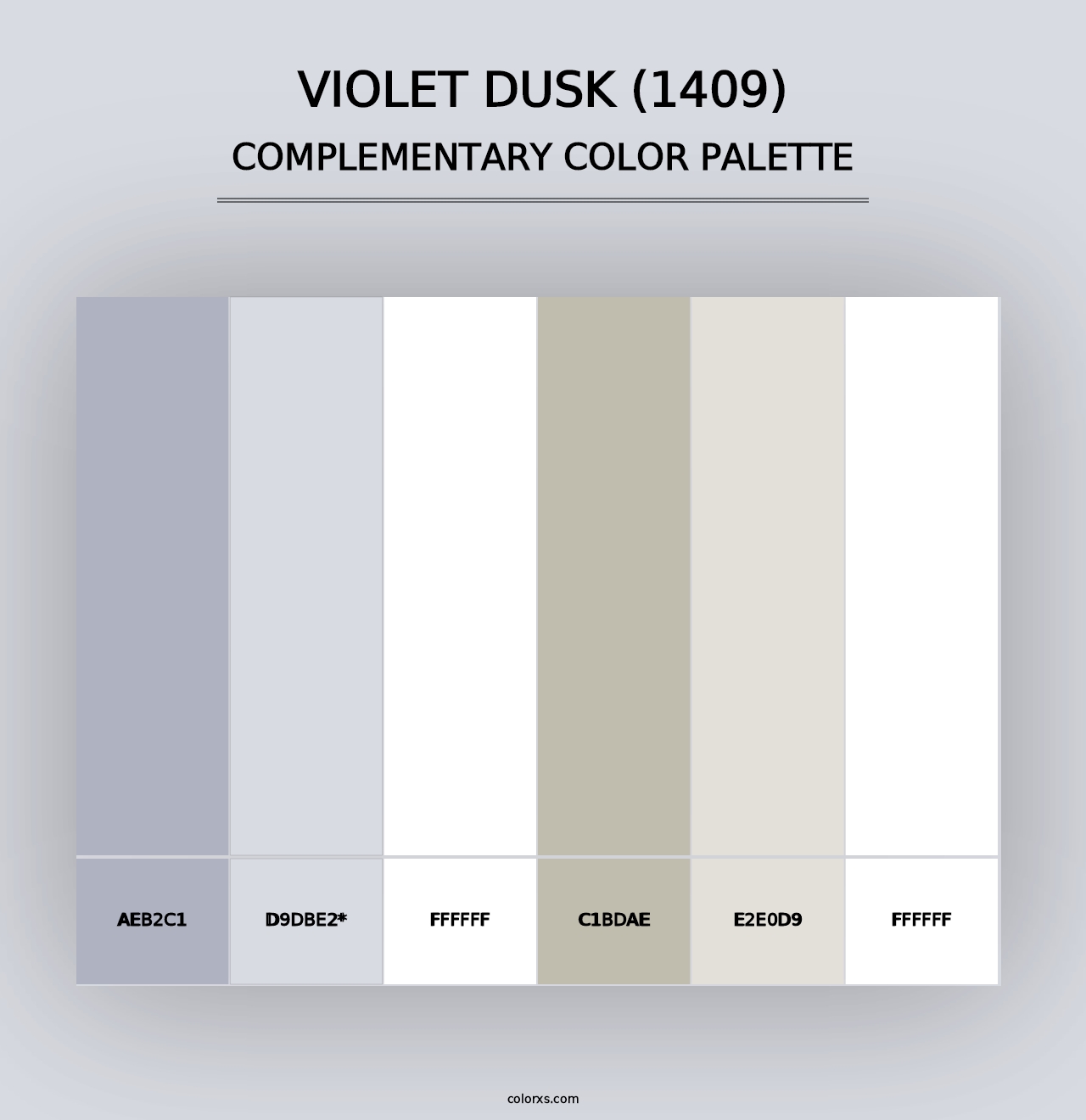 Violet Dusk (1409) - Complementary Color Palette