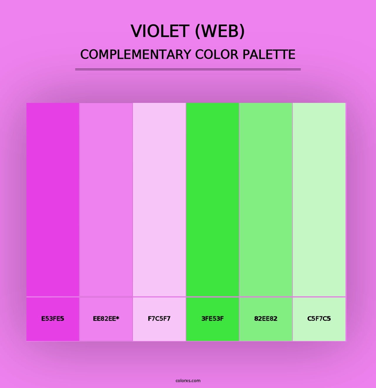 Violet (web) - Complementary Color Palette