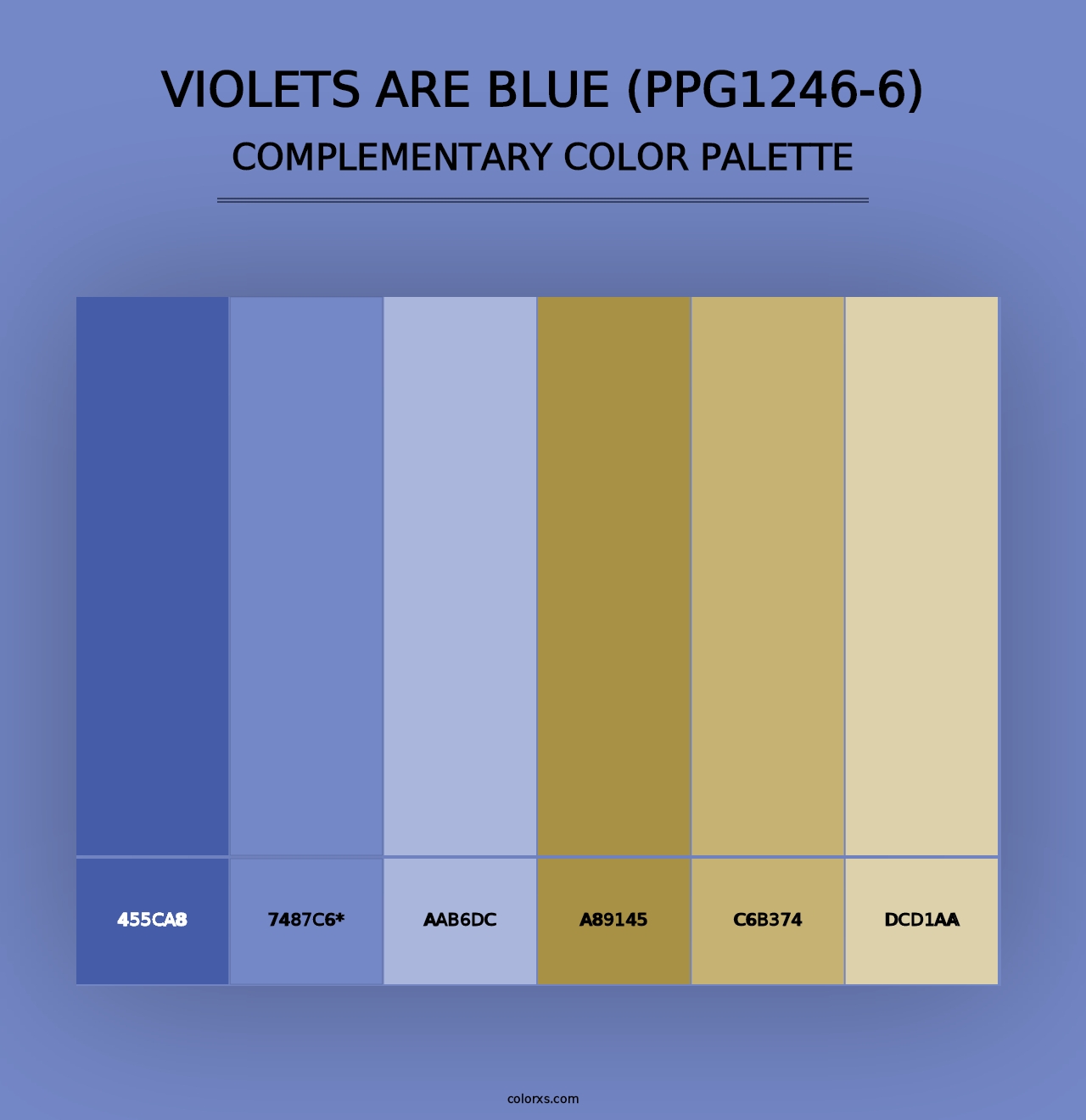 Violets Are Blue (PPG1246-6) - Complementary Color Palette