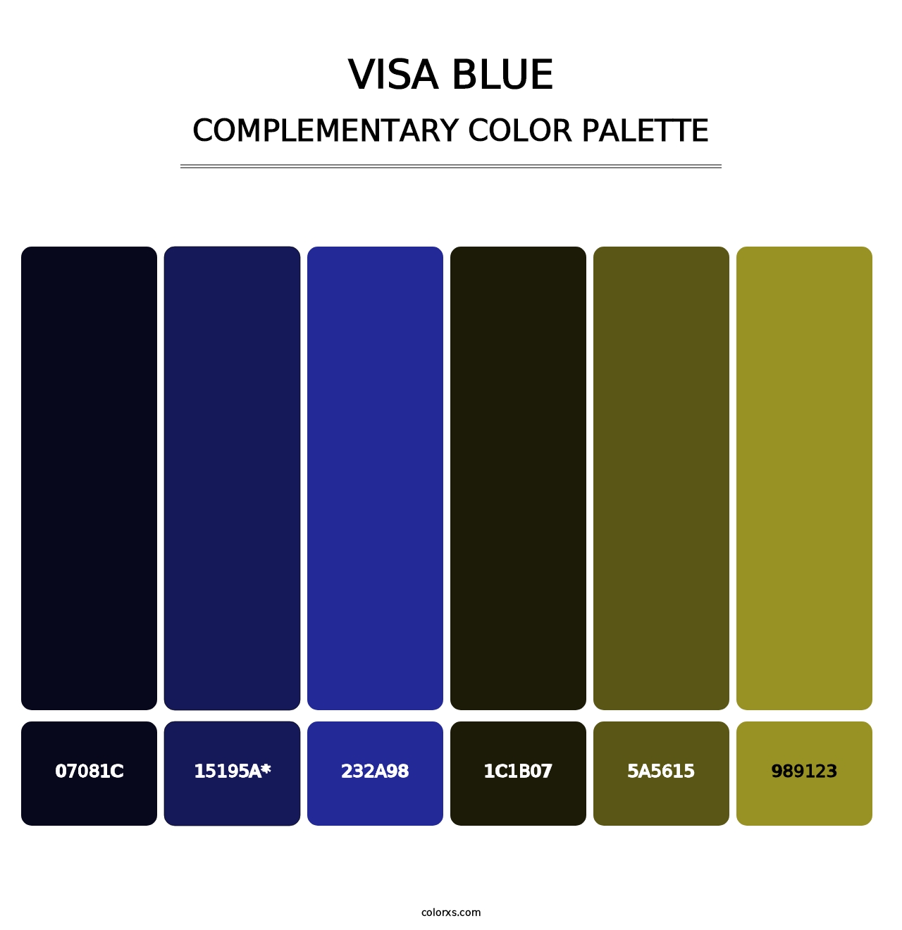 Visa Blue - Complementary Color Palette