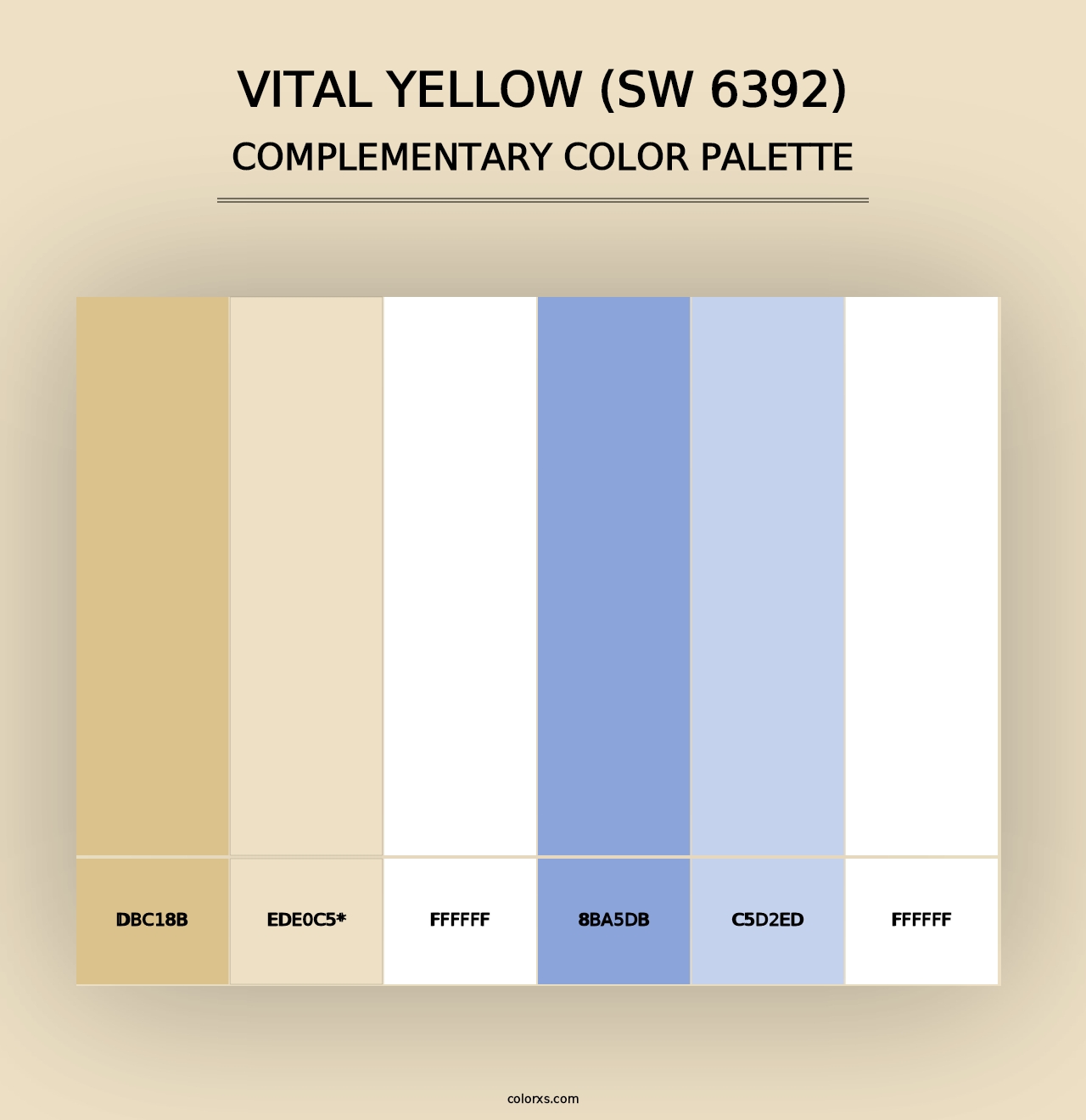 Vital Yellow (SW 6392) - Complementary Color Palette