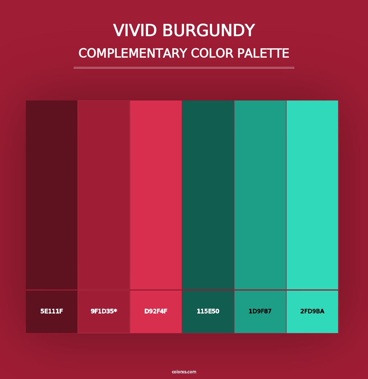 Vivid Burgundy - Complementary Color Palette