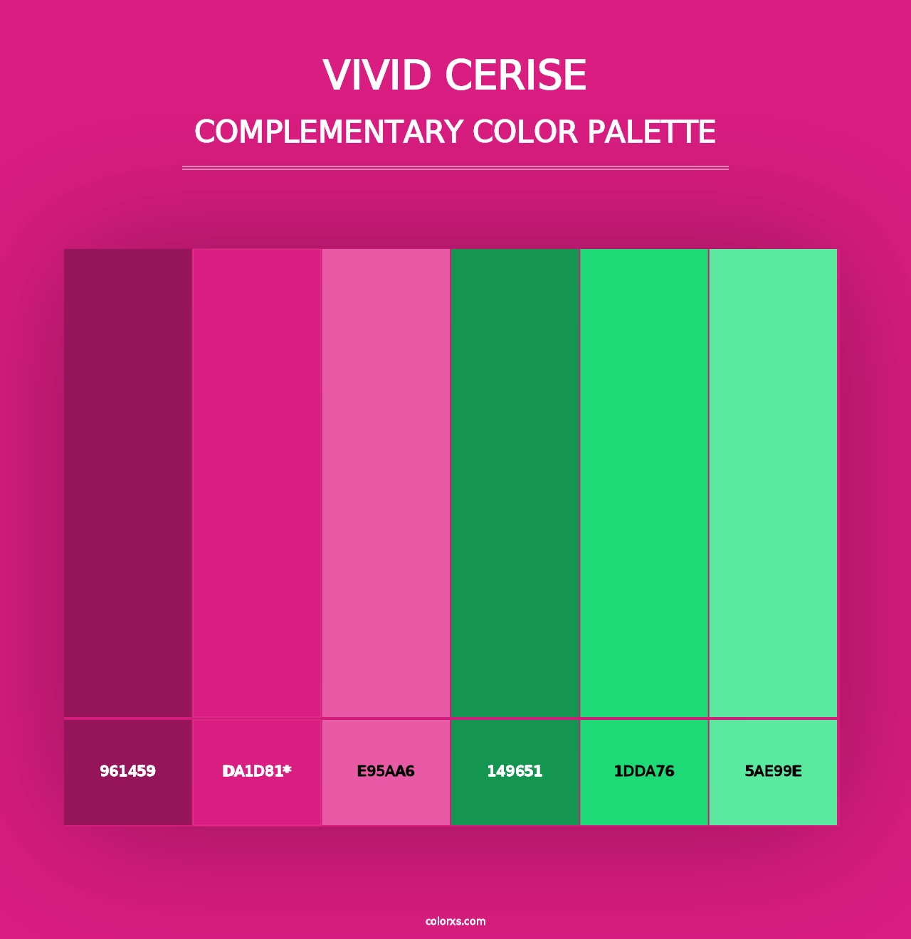 Vivid Cerise - Complementary Color Palette