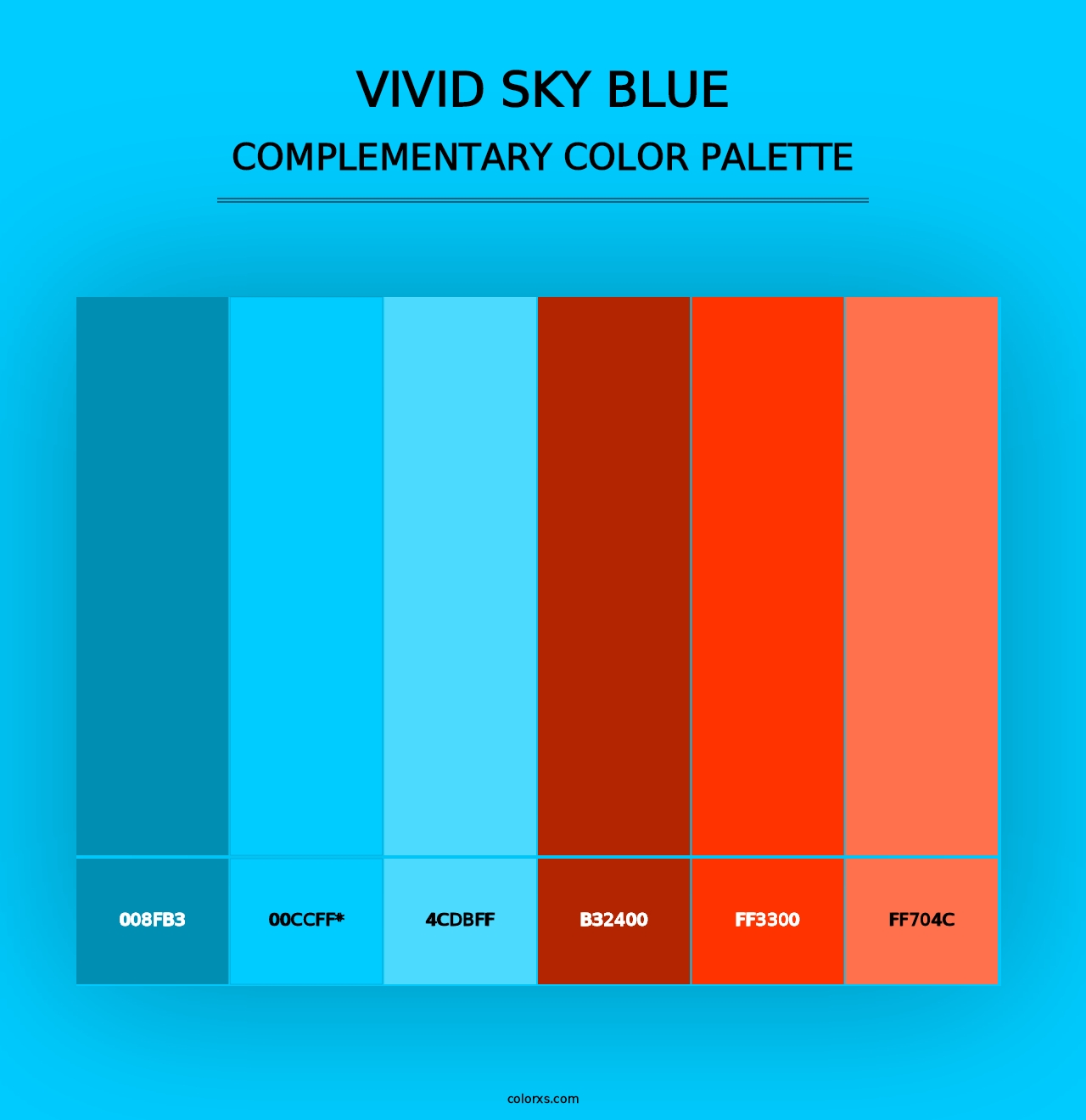 Vivid Sky Blue - Complementary Color Palette