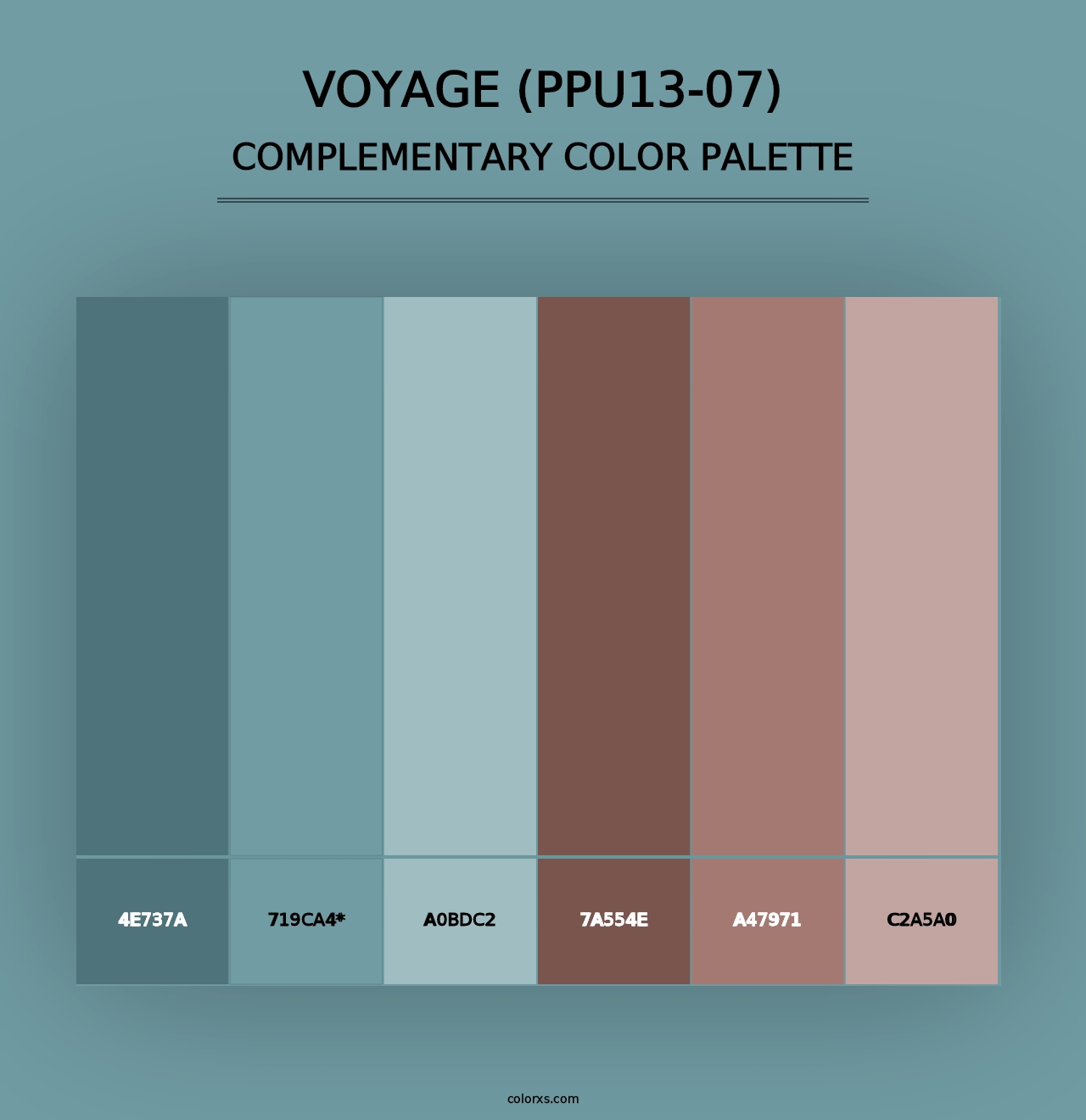 Voyage (PPU13-07) - Complementary Color Palette