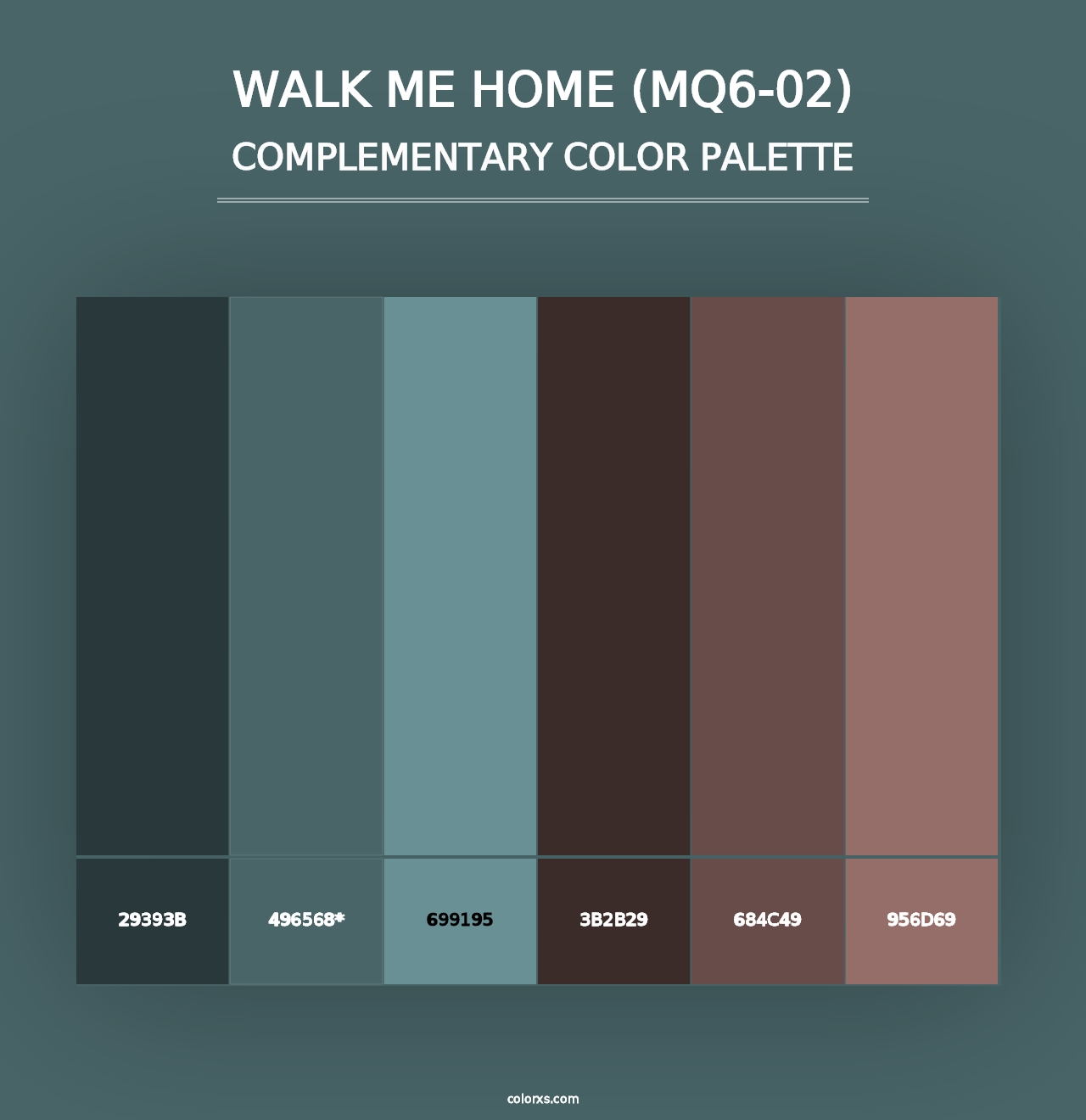 Walk Me Home (MQ6-02) - Complementary Color Palette