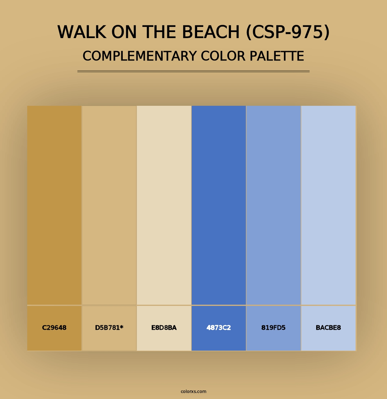 Walk on the Beach (CSP-975) - Complementary Color Palette