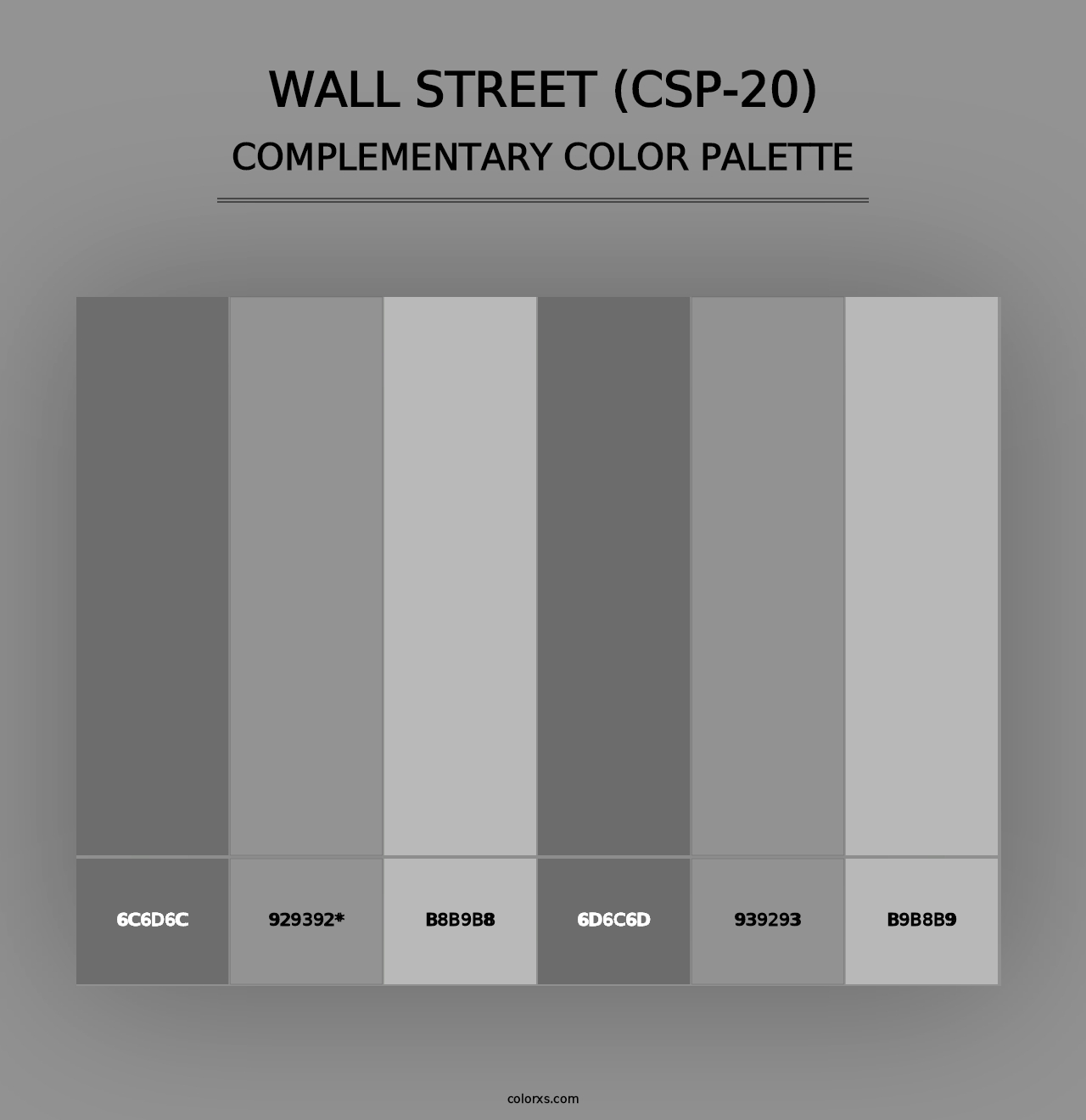 Wall Street (CSP-20) - Complementary Color Palette