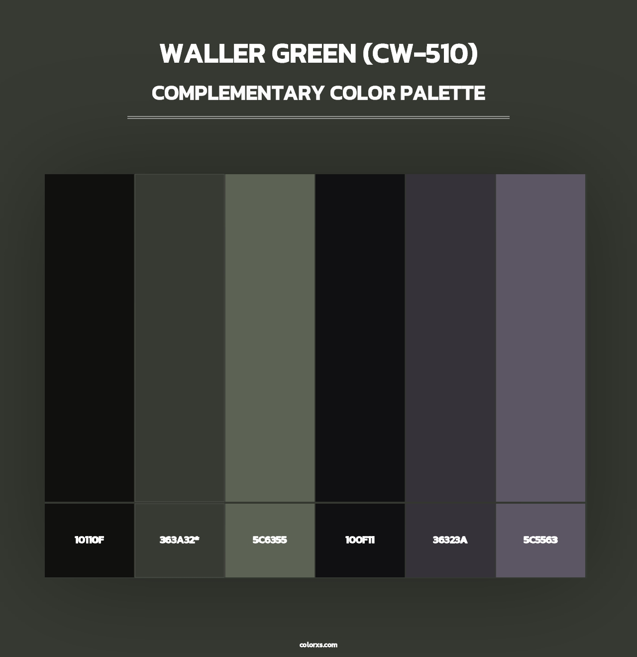 Waller Green (CW-510) - Complementary Color Palette