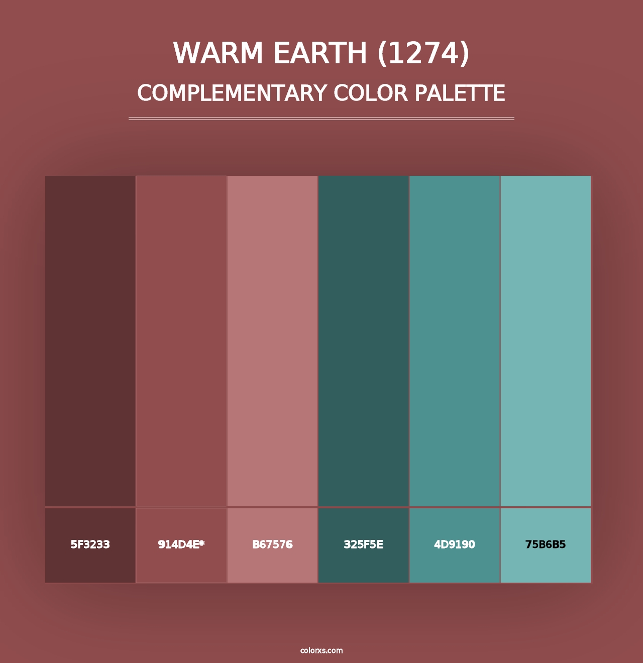 Warm Earth (1274) - Complementary Color Palette