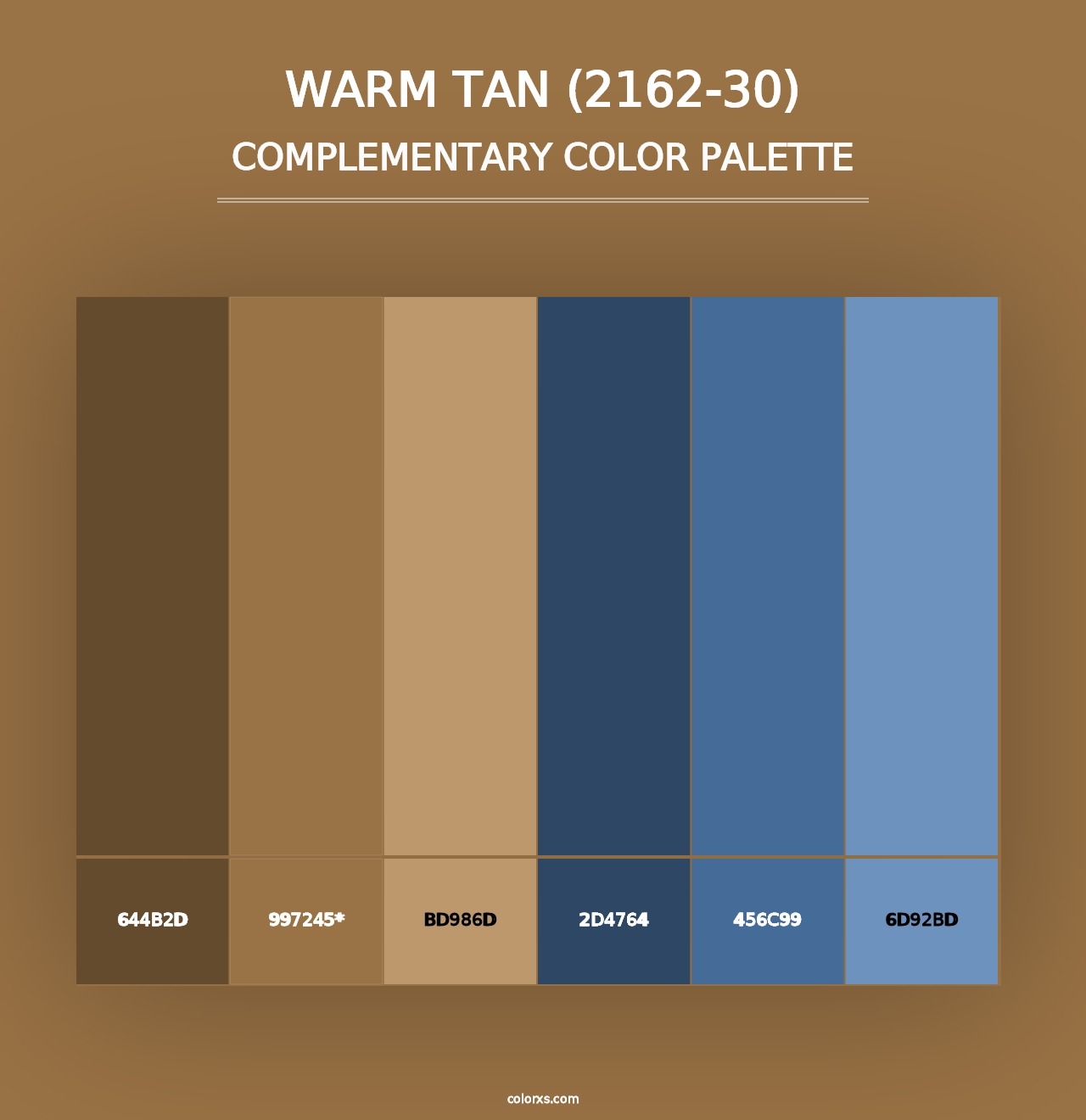 Warm Tan (2162-30) - Complementary Color Palette