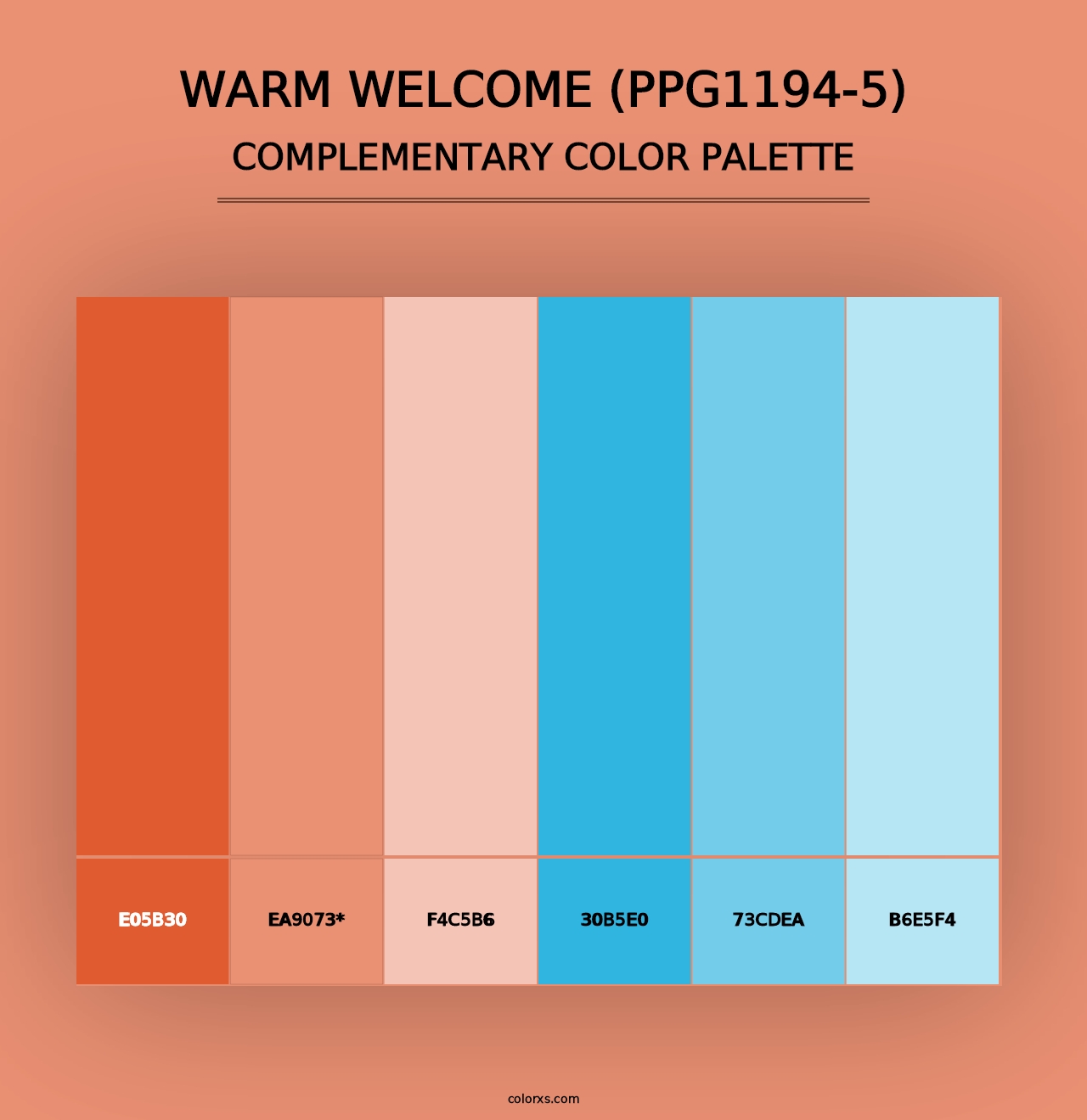 Warm Welcome (PPG1194-5) - Complementary Color Palette