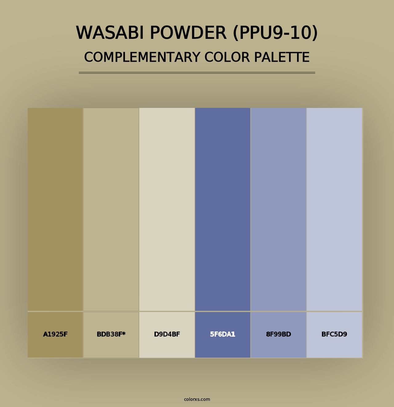 Wasabi Powder (PPU9-10) - Complementary Color Palette