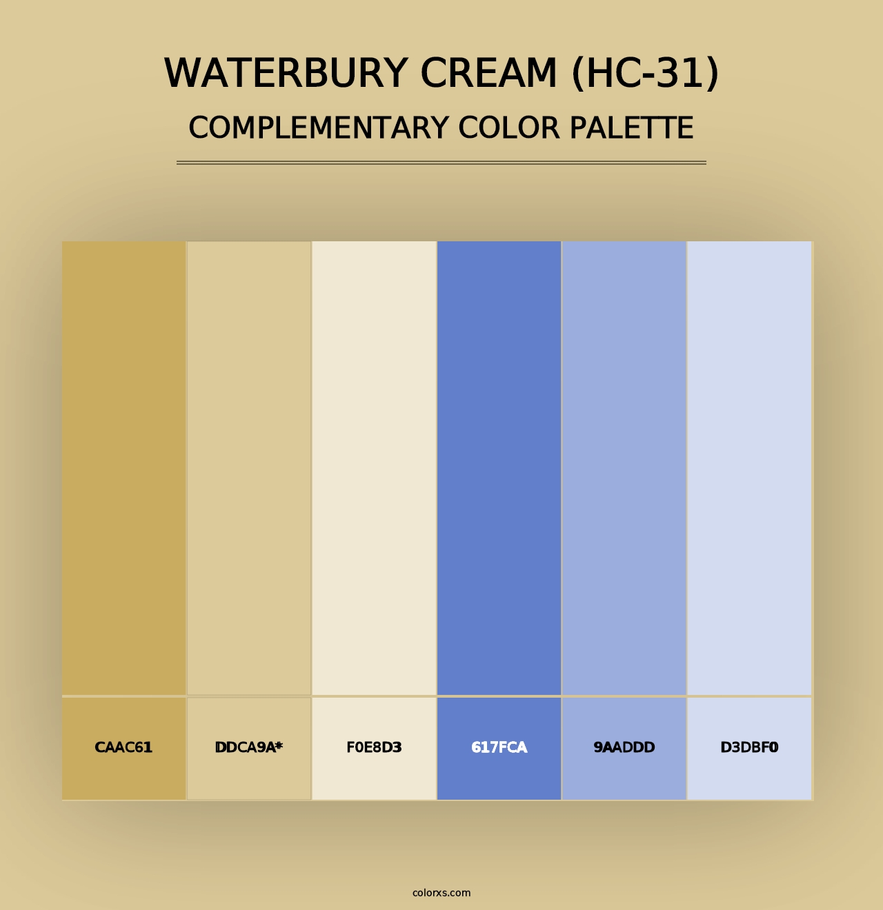 Waterbury Cream (HC-31) - Complementary Color Palette