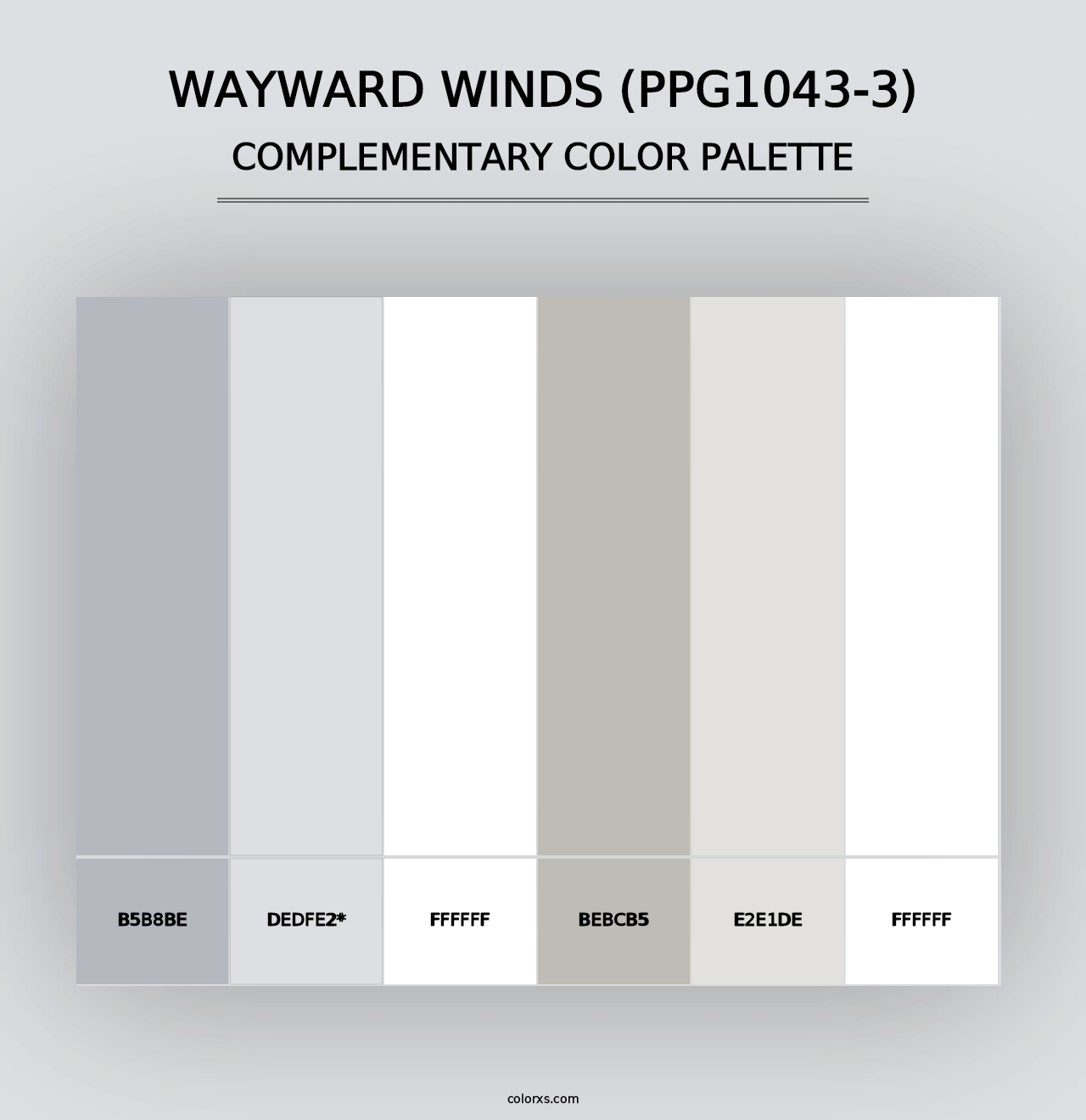 Wayward Winds (PPG1043-3) - Complementary Color Palette