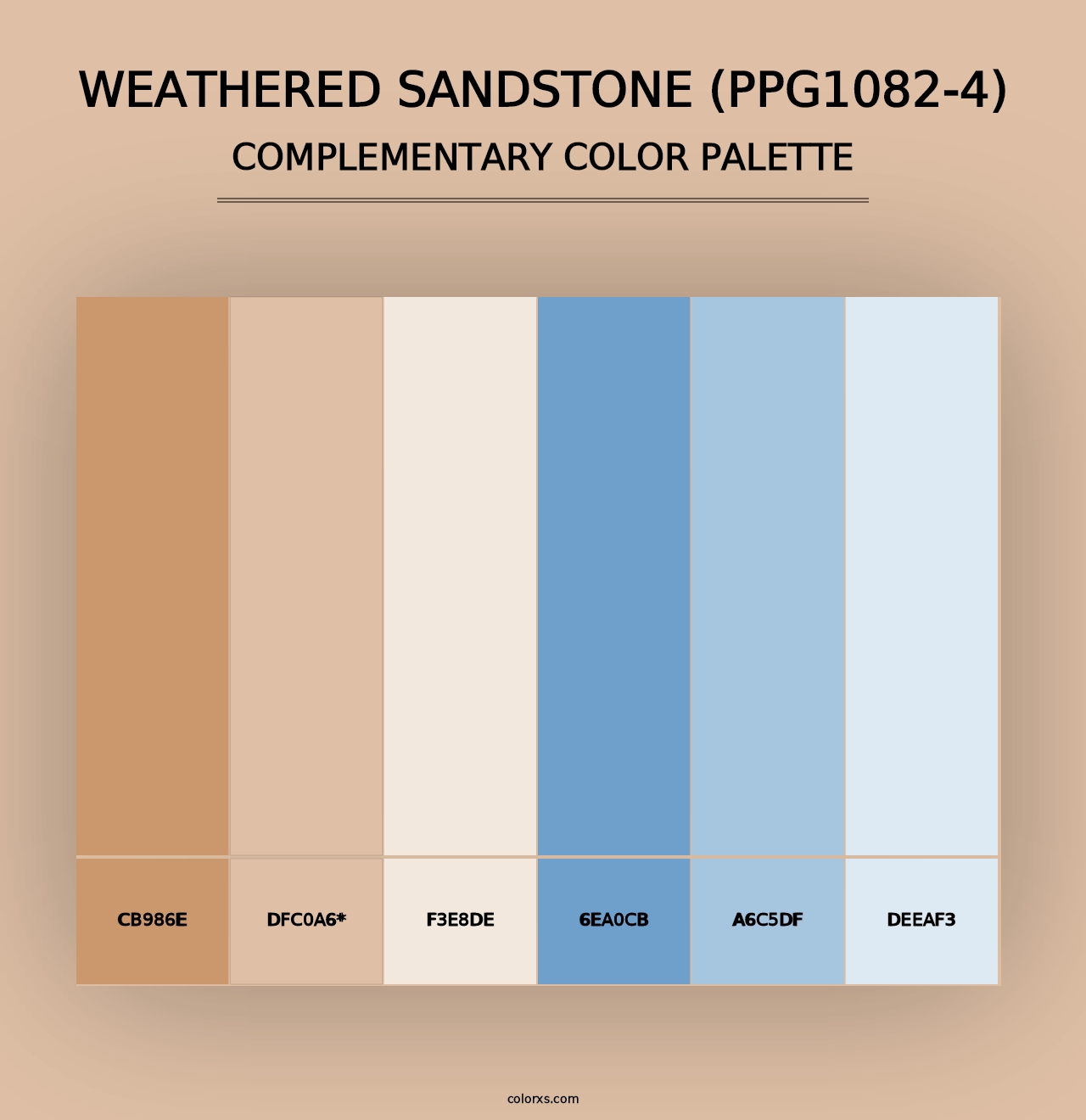 Weathered Sandstone (PPG1082-4) - Complementary Color Palette