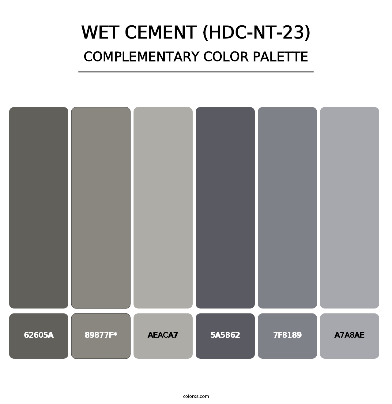 Wet Cement (HDC-NT-23) - Complementary Color Palette