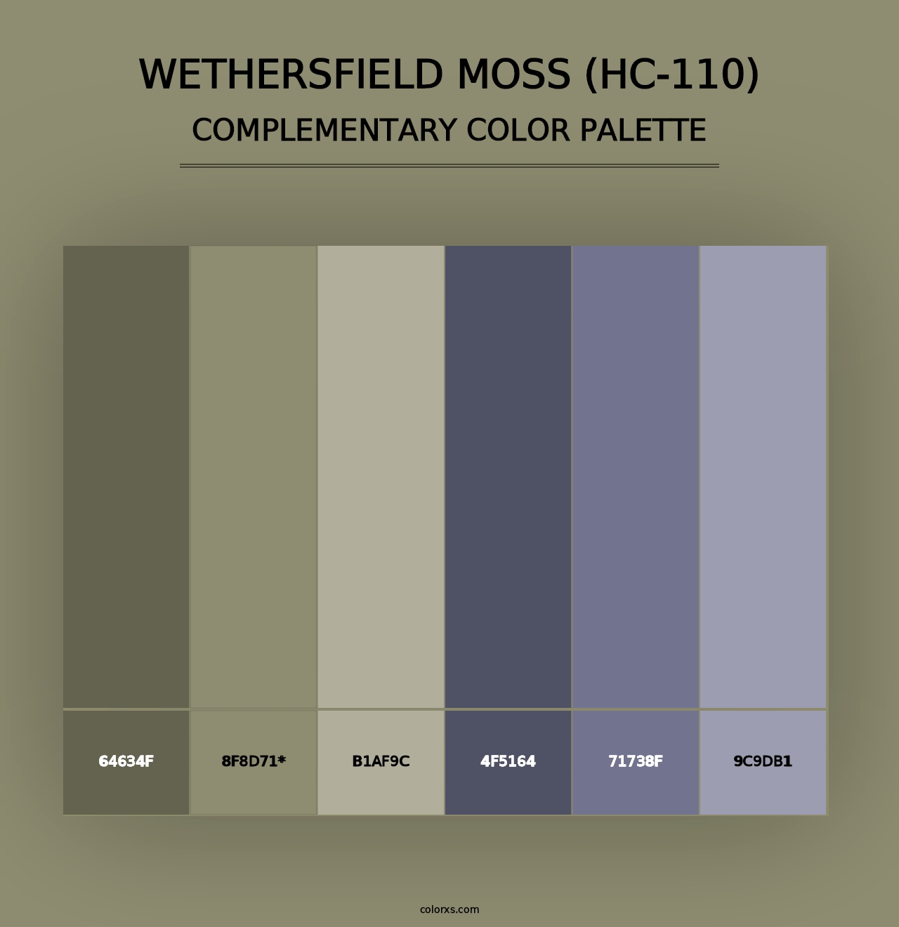 Wethersfield Moss (HC-110) - Complementary Color Palette