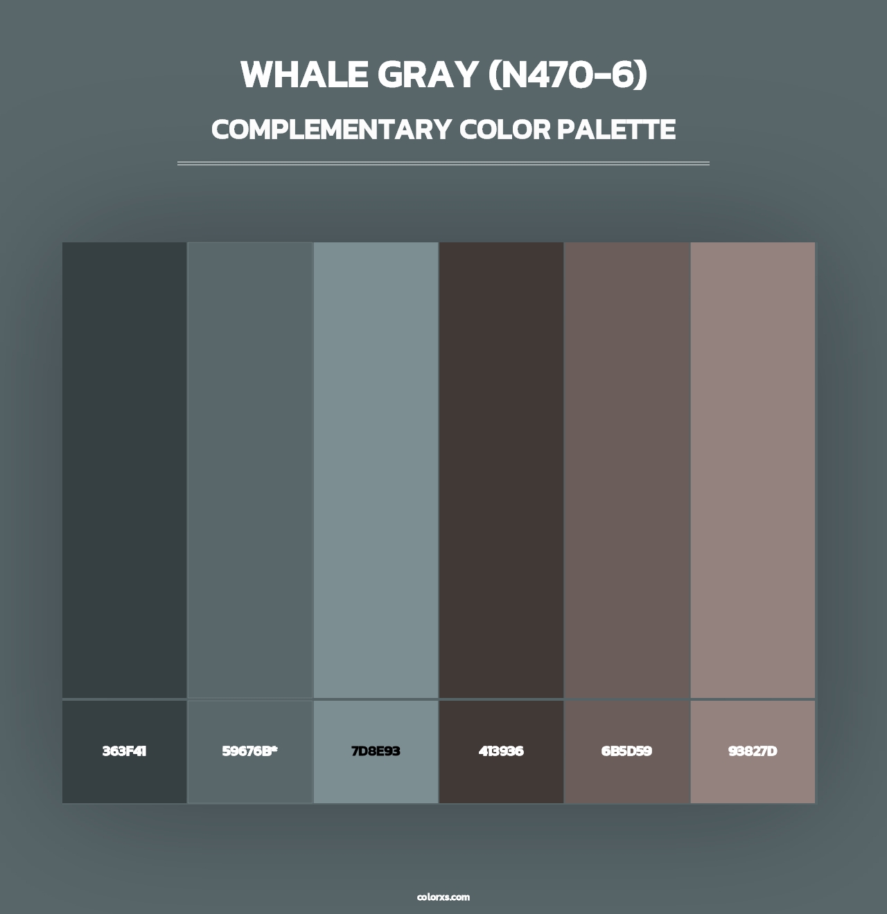 Whale Gray (N470-6) - Complementary Color Palette