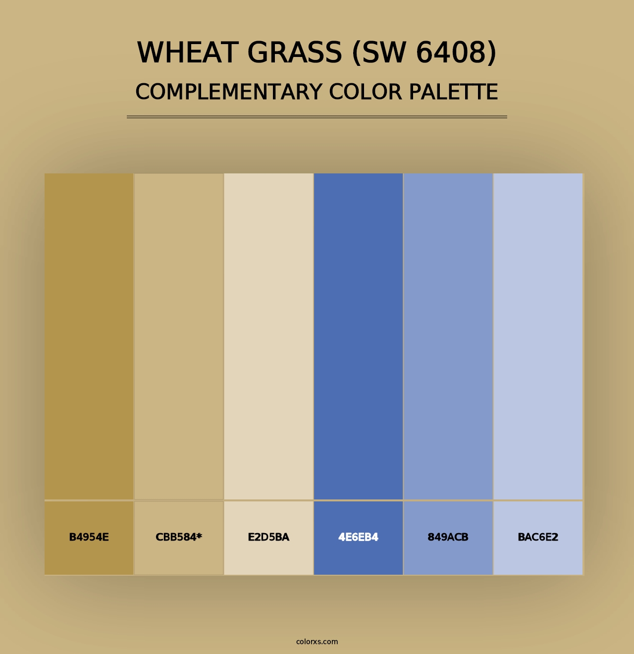 Wheat Grass (SW 6408) - Complementary Color Palette