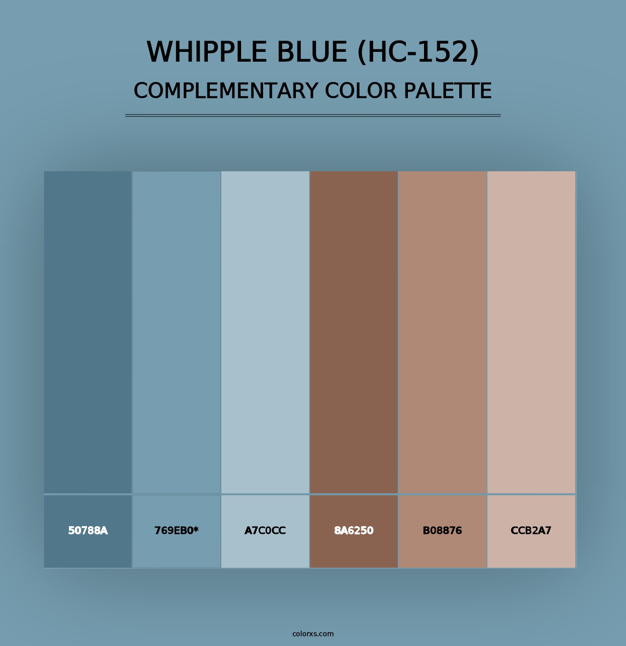 Whipple Blue (HC-152) - Complementary Color Palette