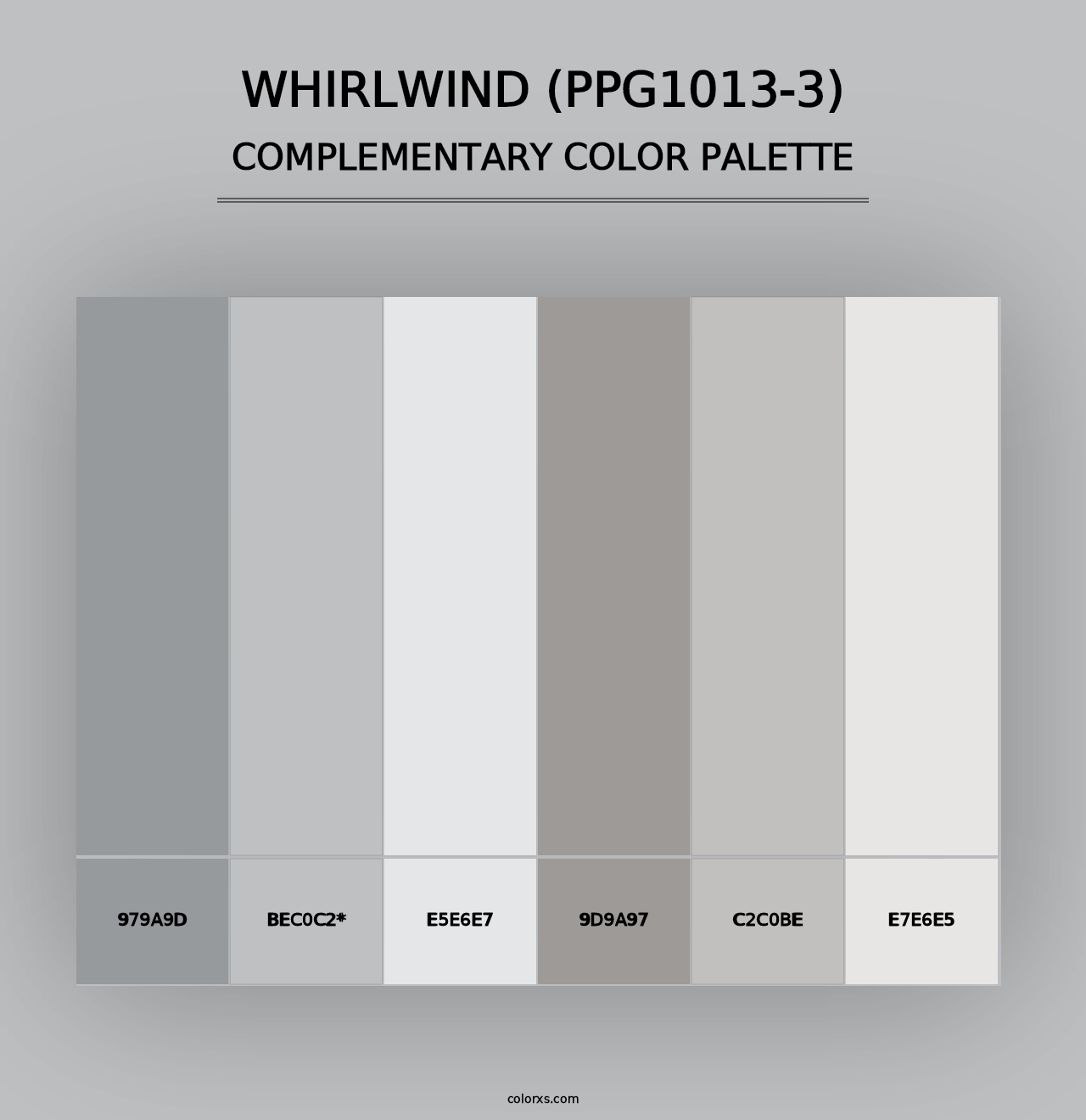 Whirlwind (PPG1013-3) - Complementary Color Palette