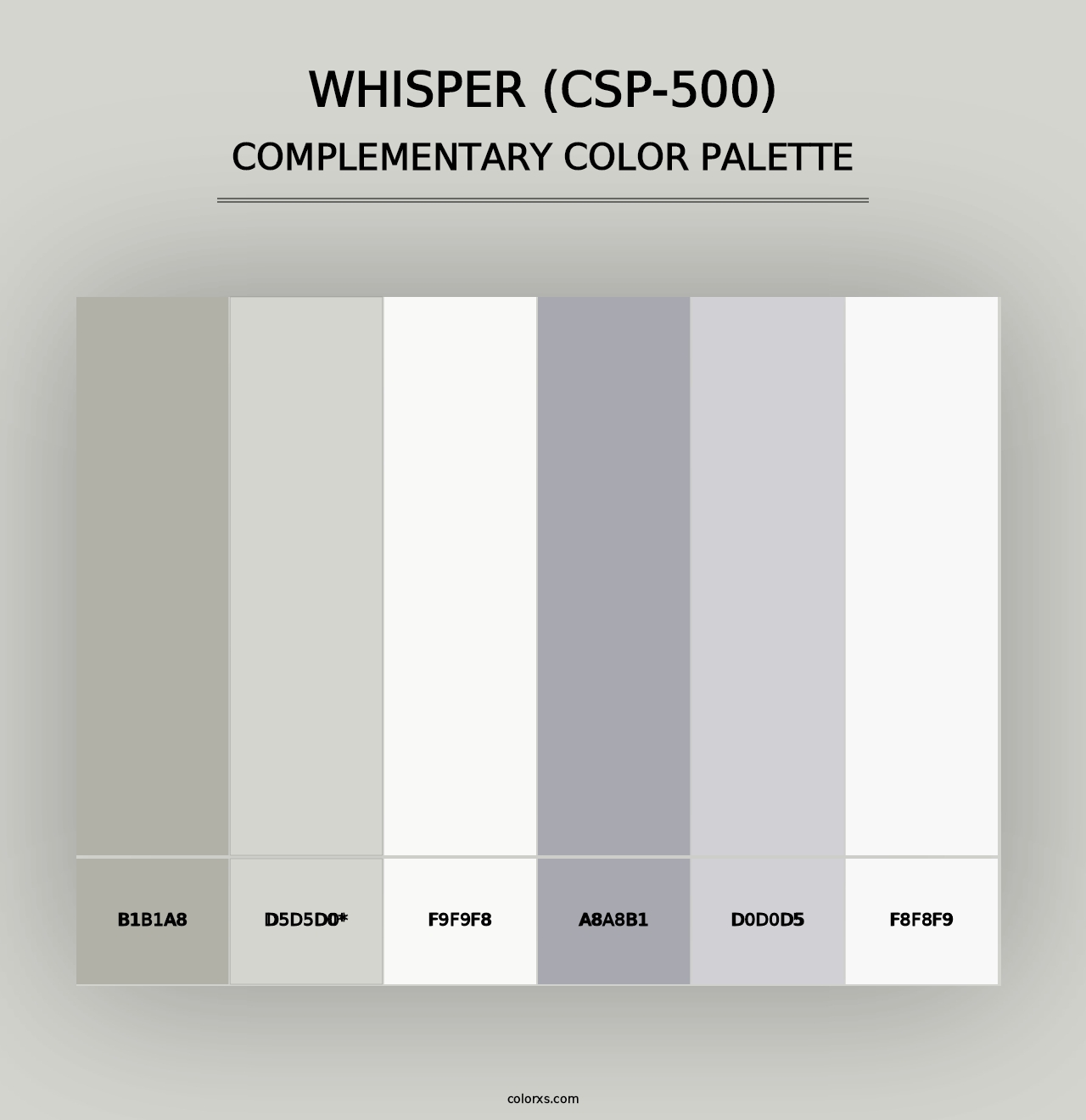 Whisper (CSP-500) - Complementary Color Palette