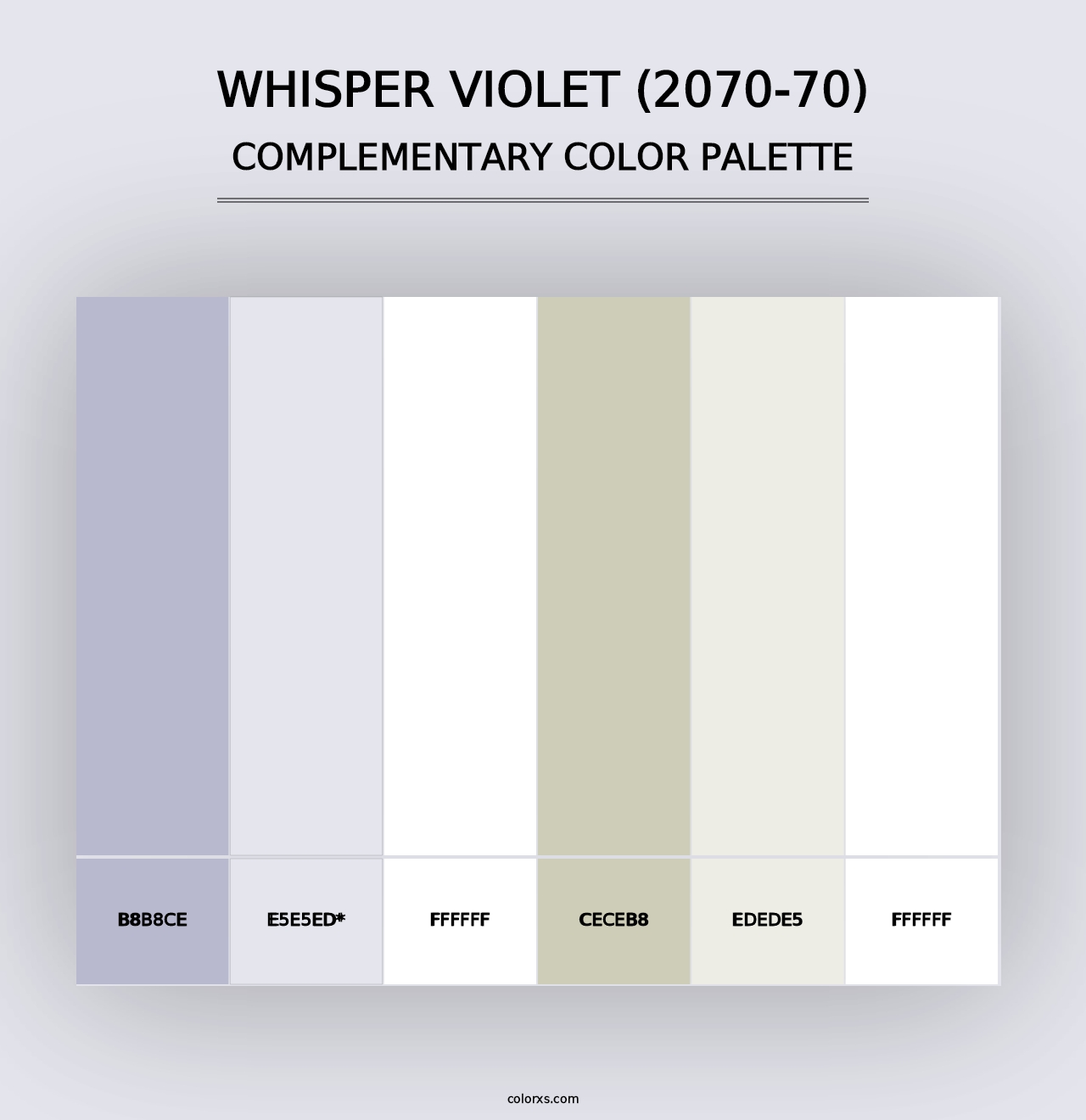 Whisper Violet (2070-70) - Complementary Color Palette