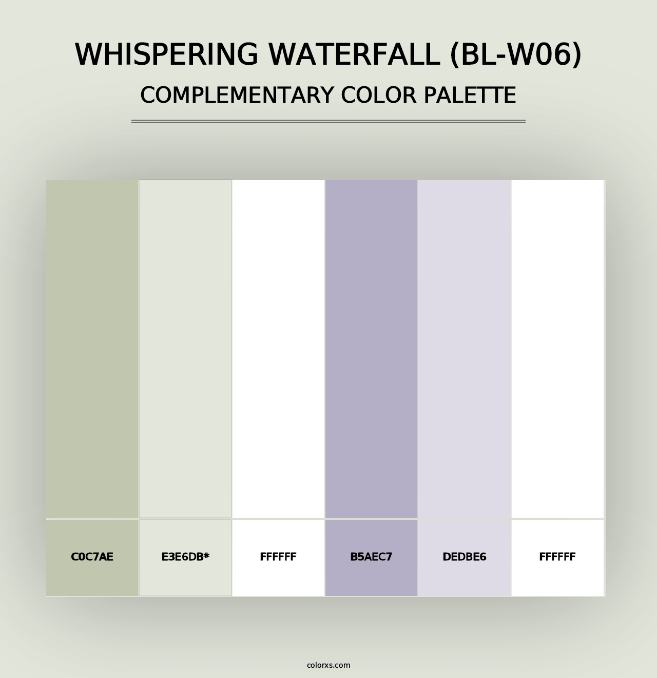 Whispering Waterfall (BL-W06) - Complementary Color Palette