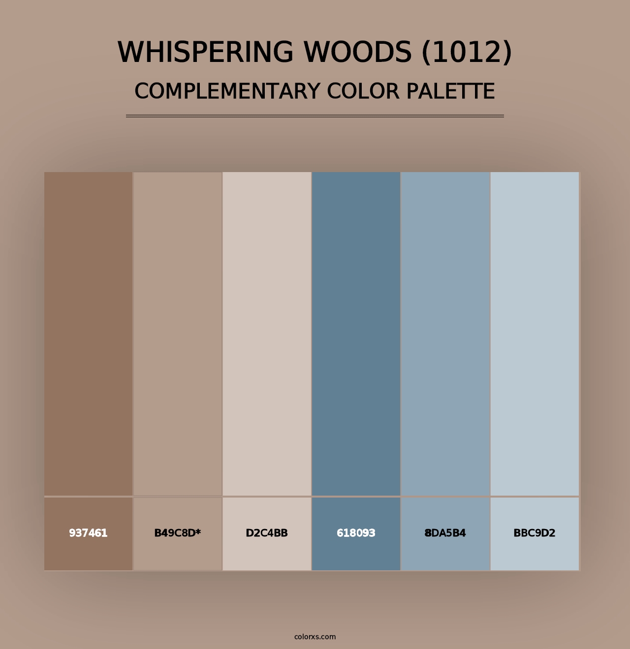 Whispering Woods (1012) - Complementary Color Palette