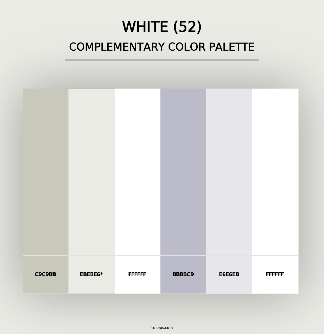 White (52) - Complementary Color Palette