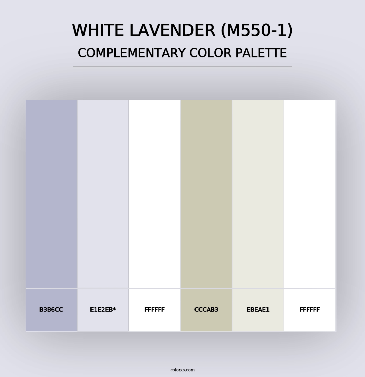 White Lavender (M550-1) - Complementary Color Palette