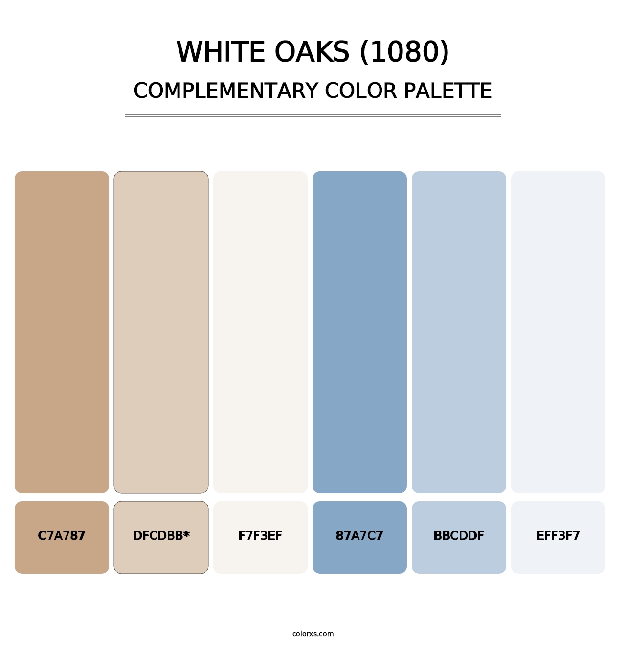 White Oaks (1080) - Complementary Color Palette