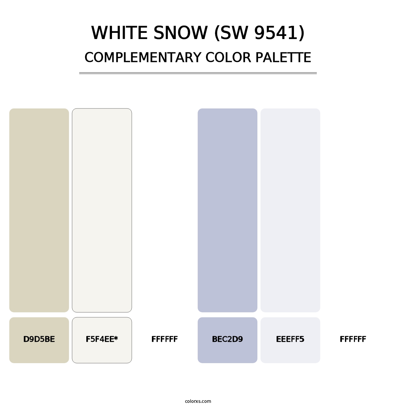 White Snow (SW 9541) - Complementary Color Palette